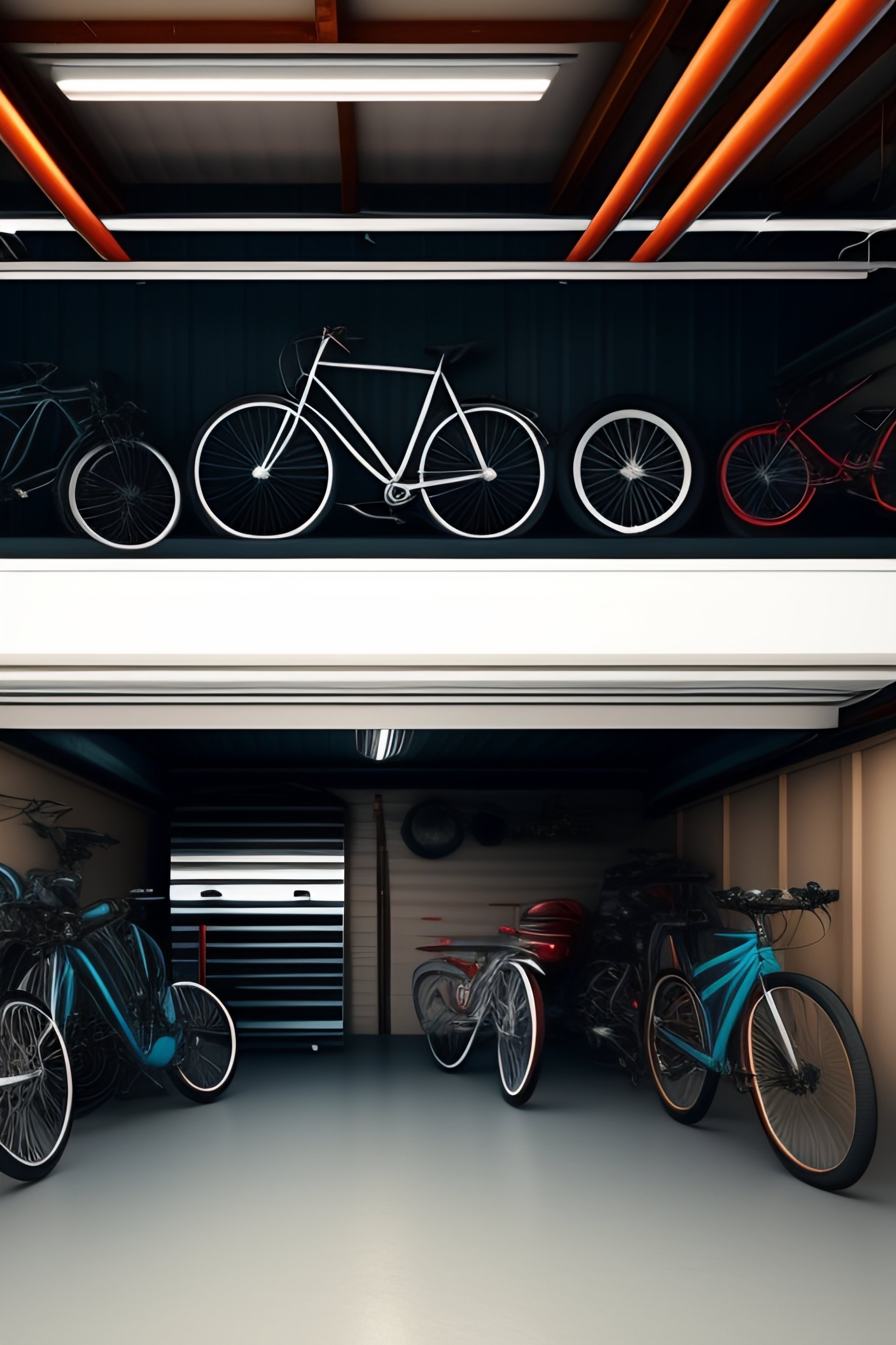 Lexica - Hosting servers in a garage with bikes, car,