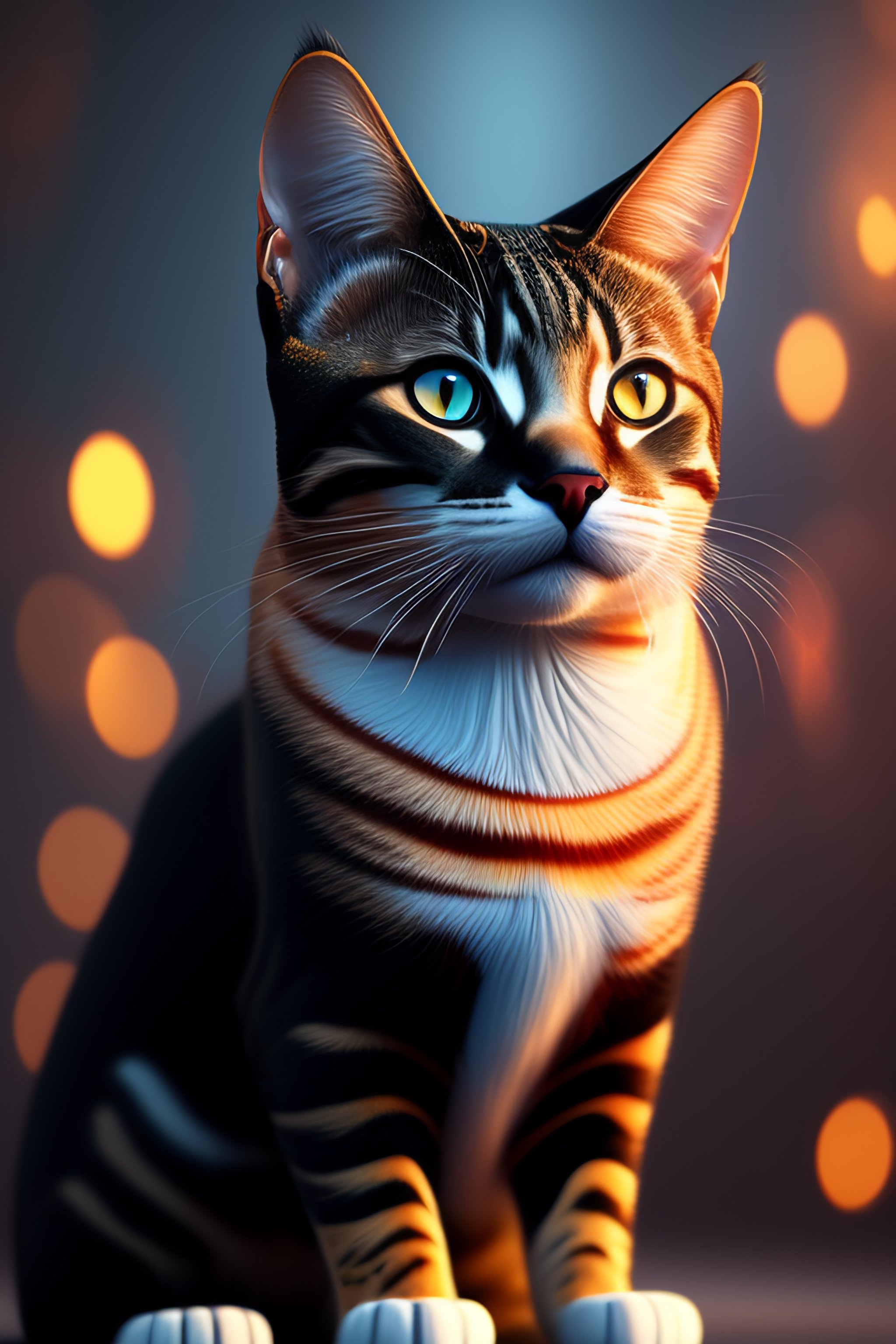 Lexica - Excellent painted standing cat, high quality masterpiece ...