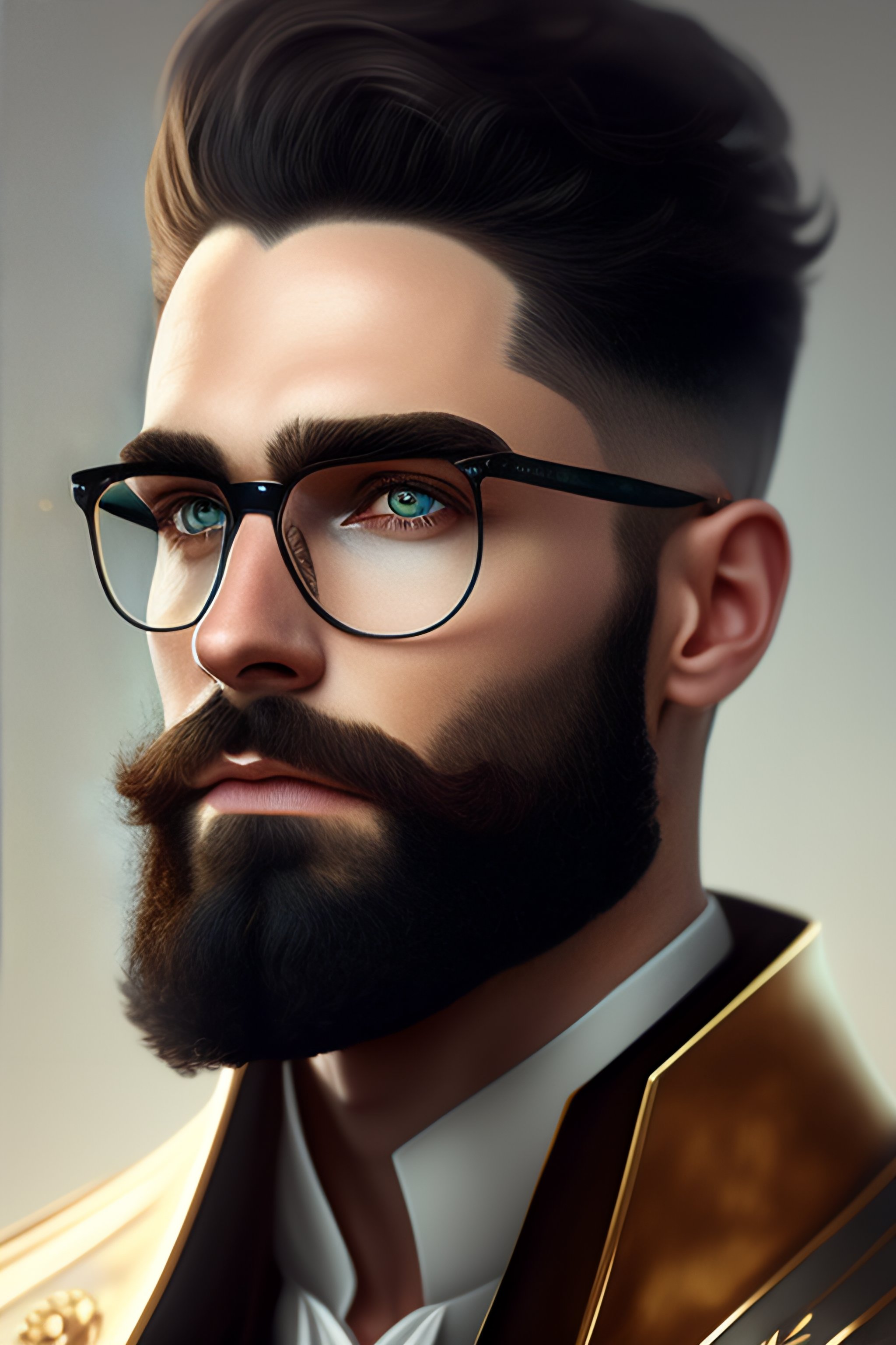 lexica-a-masterpiece-portrait-of-a-beautiful-man-with-black-beard-and