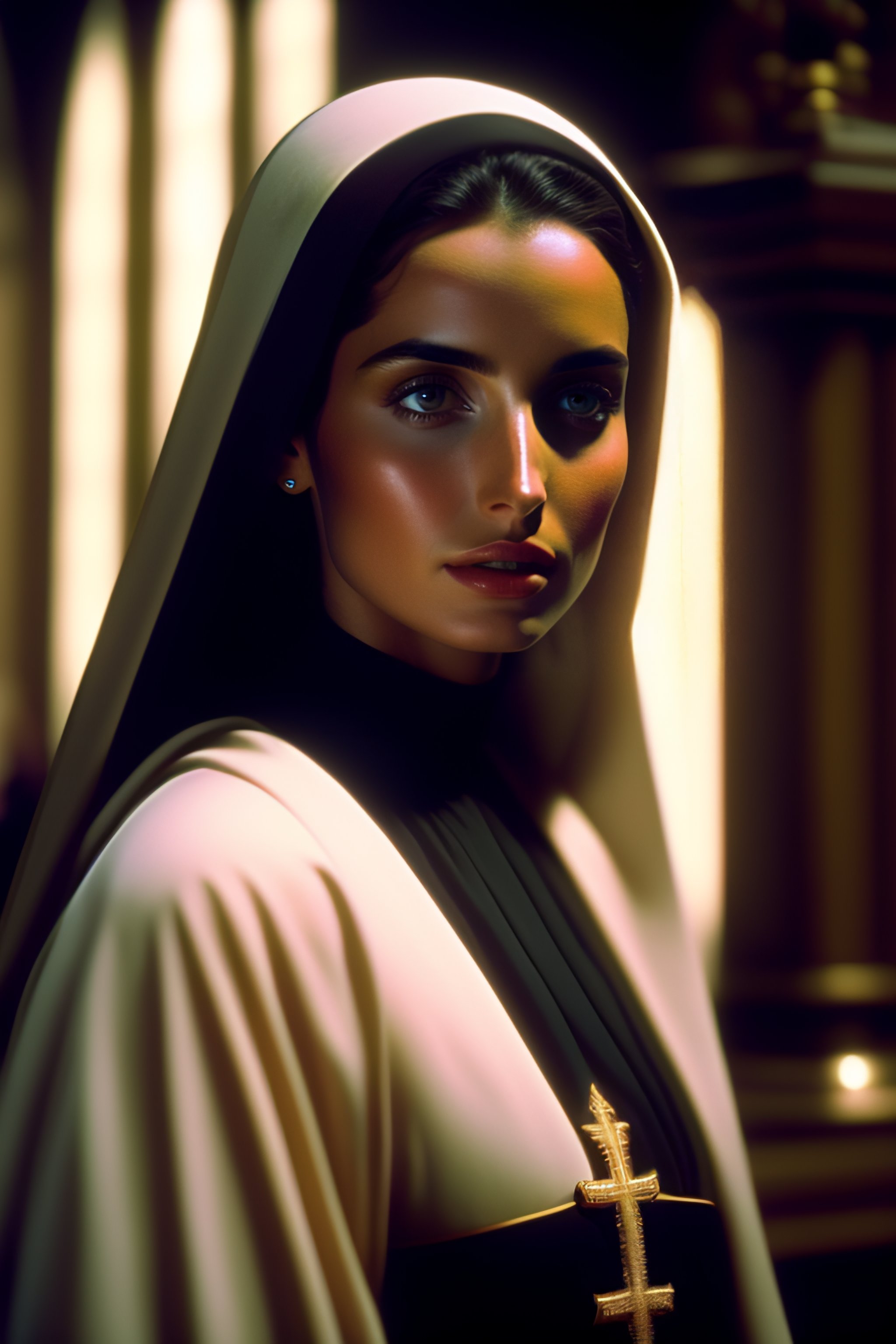 Lexica - Very blusty beautiful ana de armas as a nun in a catholic ...