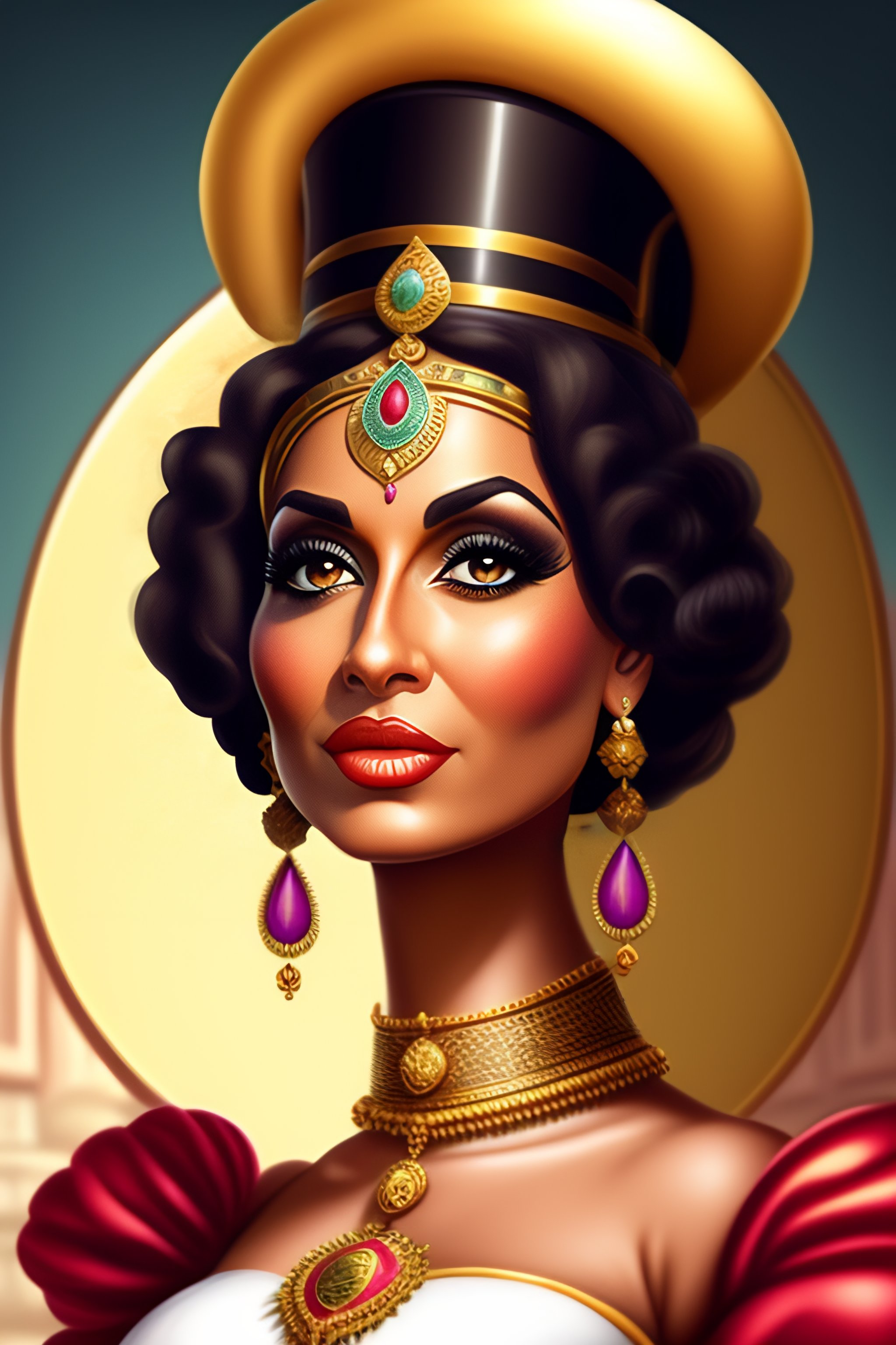 Lexica - QUEEN OF NUMIDIA in caricature style