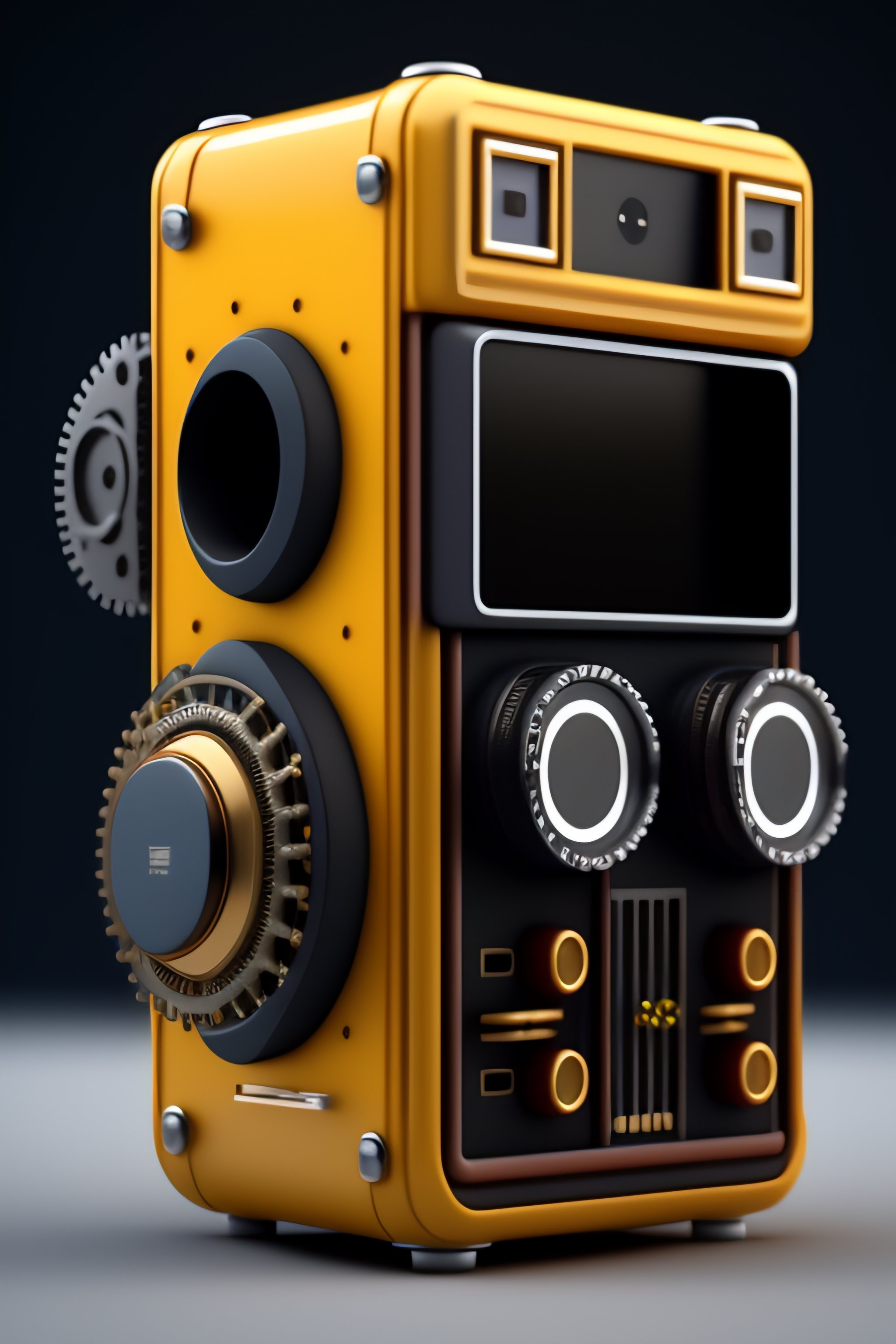 Lexica - C4D render of a steampunk game boy with mechanical gears ...