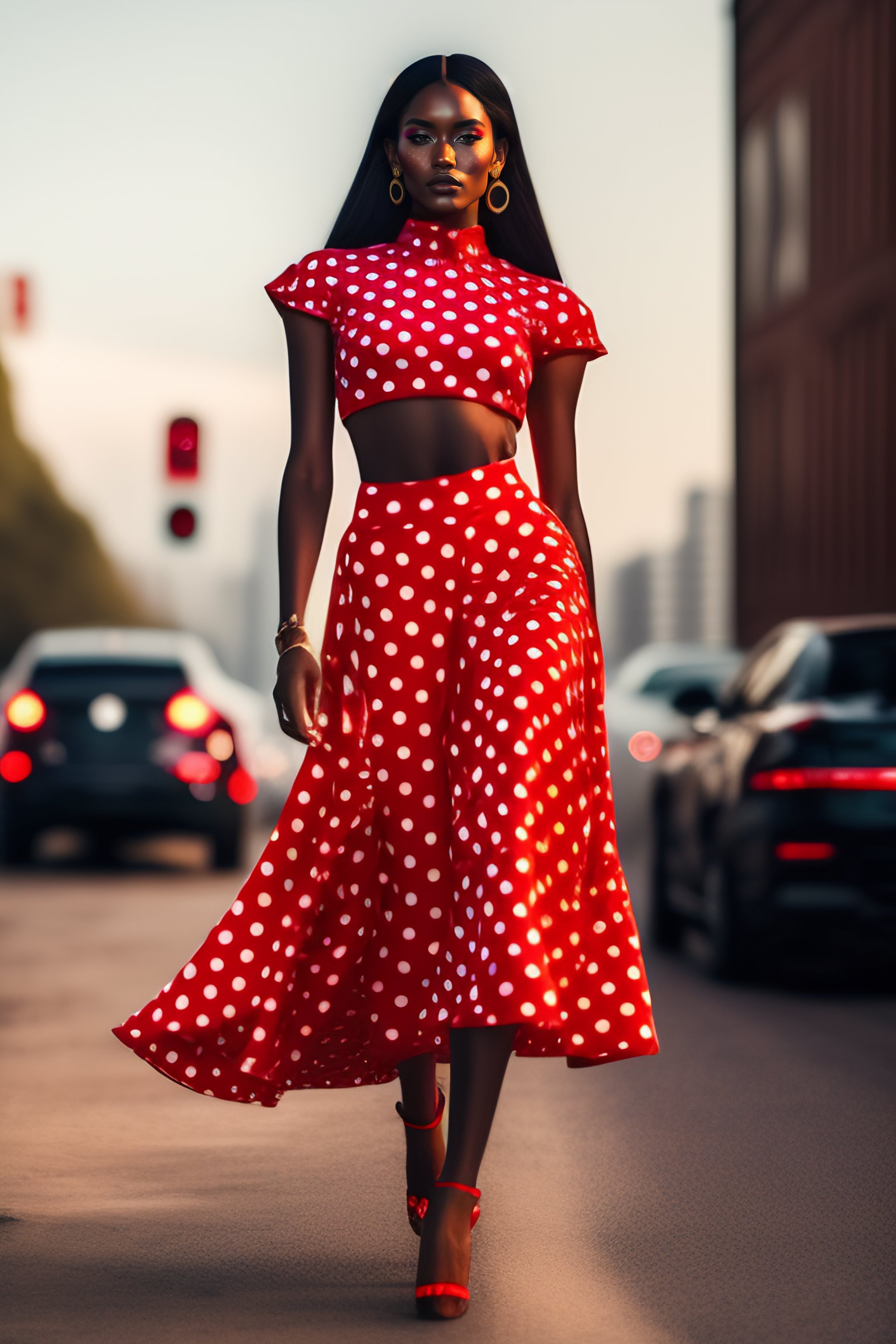 How to wear clearance red polka dot skirt