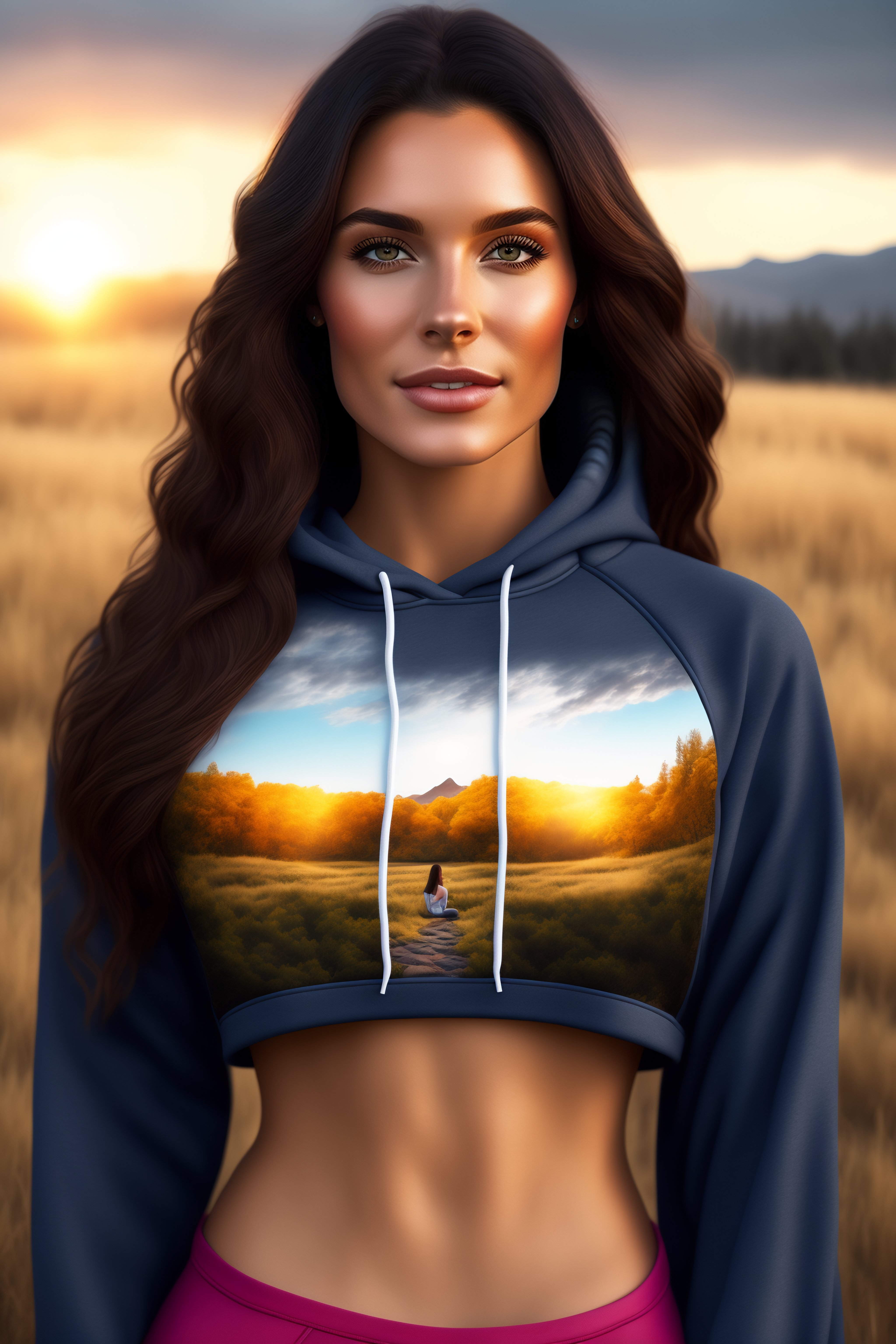 Sexy crop deals top hoodie