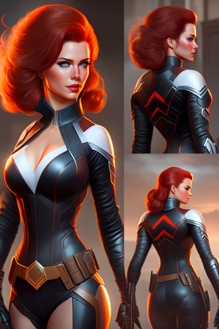 Lexica - Black Widow art, highly detailed, complete body composition, fanart,  8k.