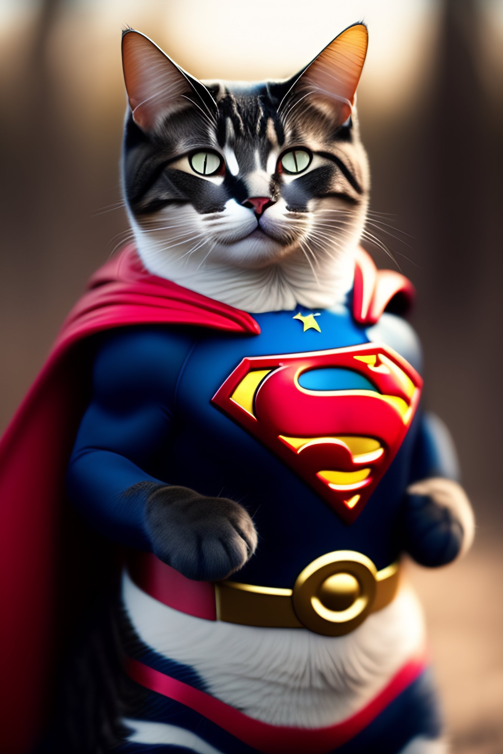 Lexica - A cat dressed as superman