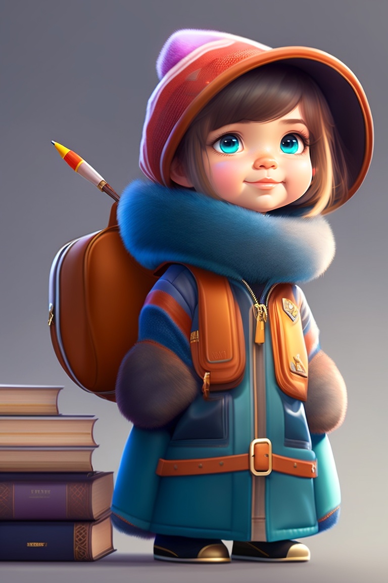 Lexica - Digital art of a girl, cute pixar characters, 4k, artstation