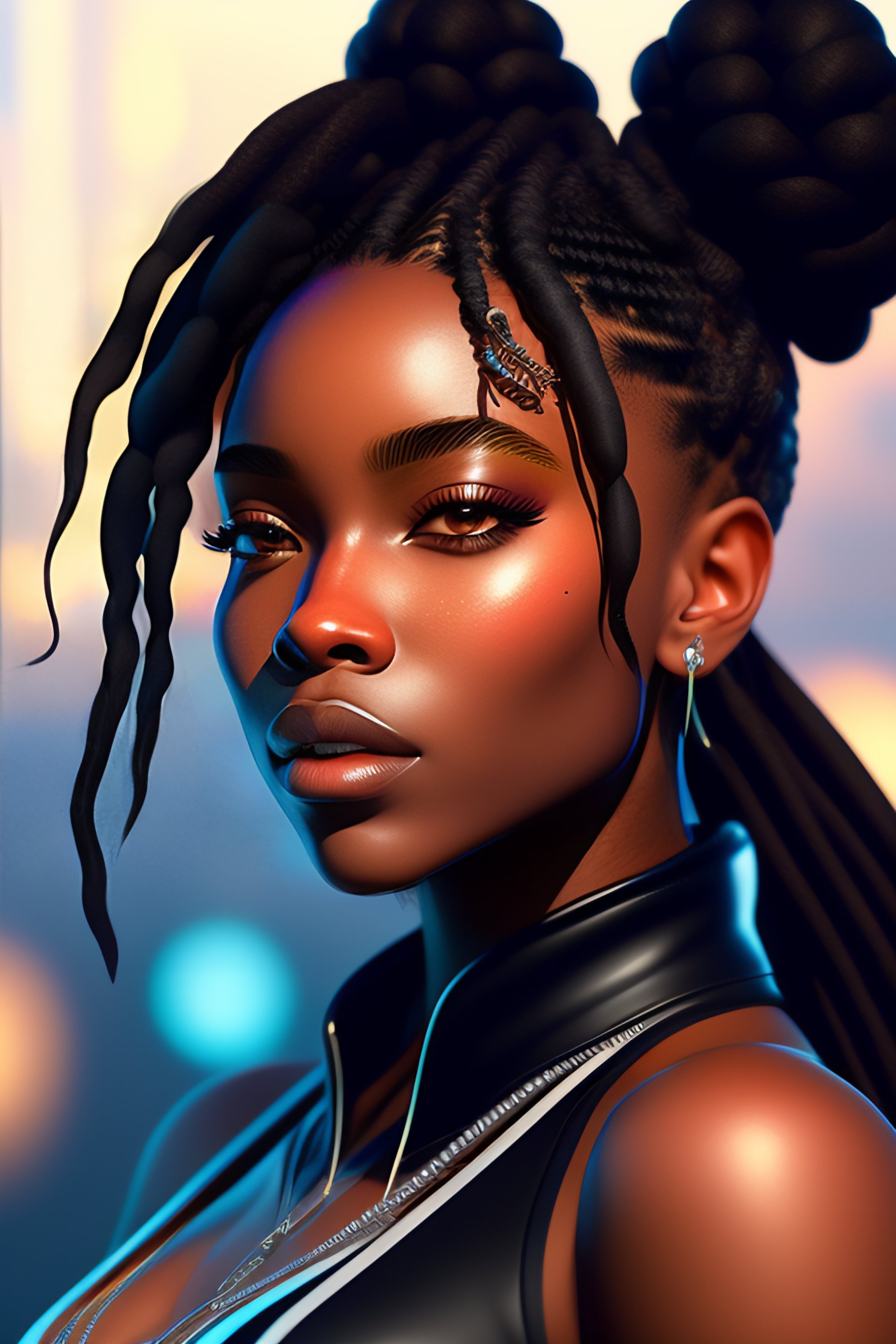 Lexica - A black girl as fantasy personification of hiphop , character ...