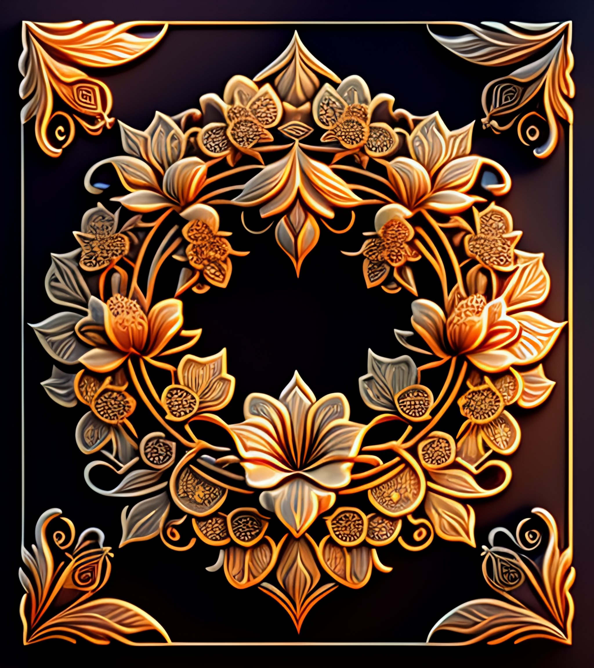 Lexica - Beautiful decorative ornament with classical floral elements ...