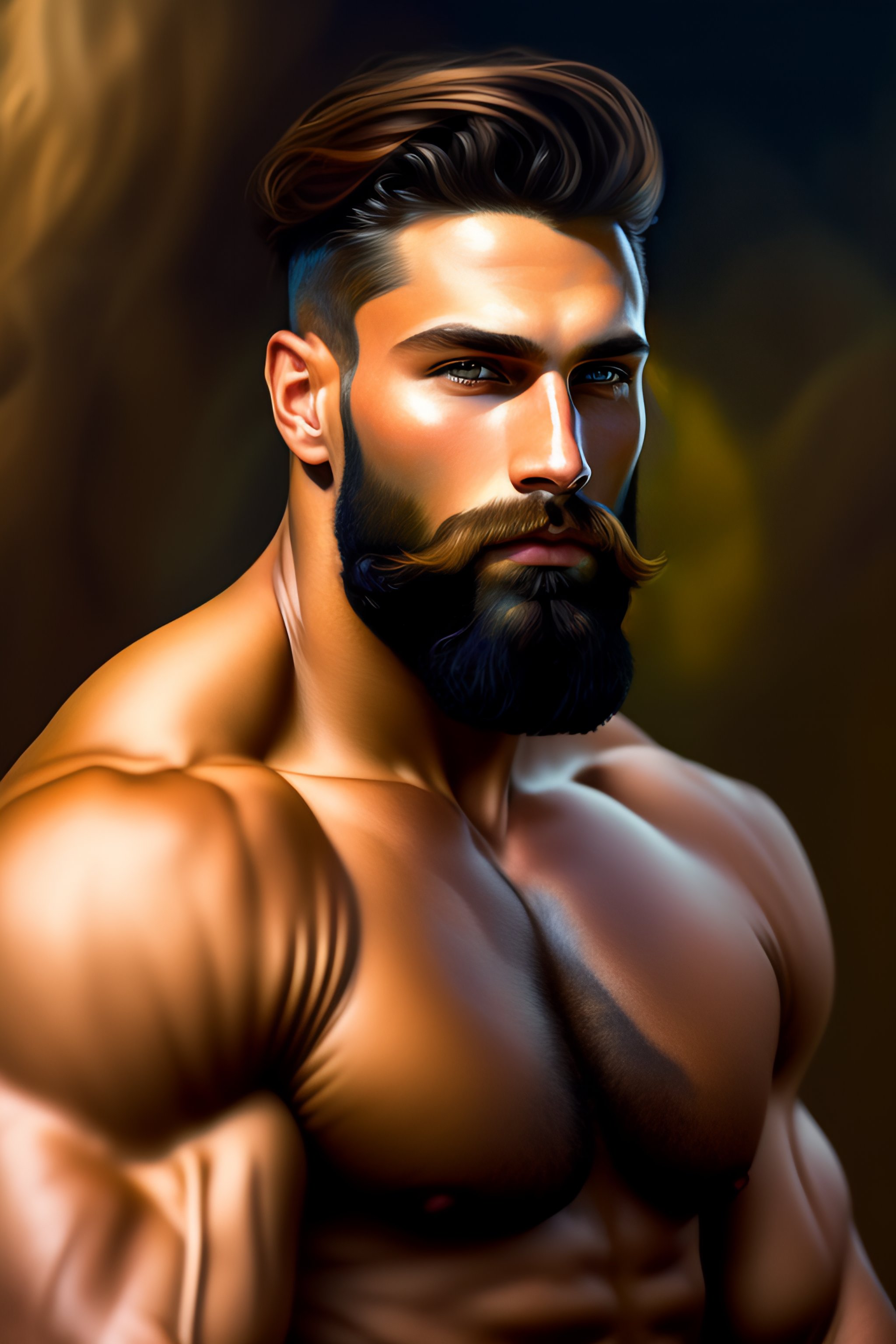 prompthunt: strong giga chad attractive man face symettry brown beard with  christmas hat masculine traits brown hair purple eyes clean skin ultra  realistic highly detailed highly realistic 8 k photo realistic