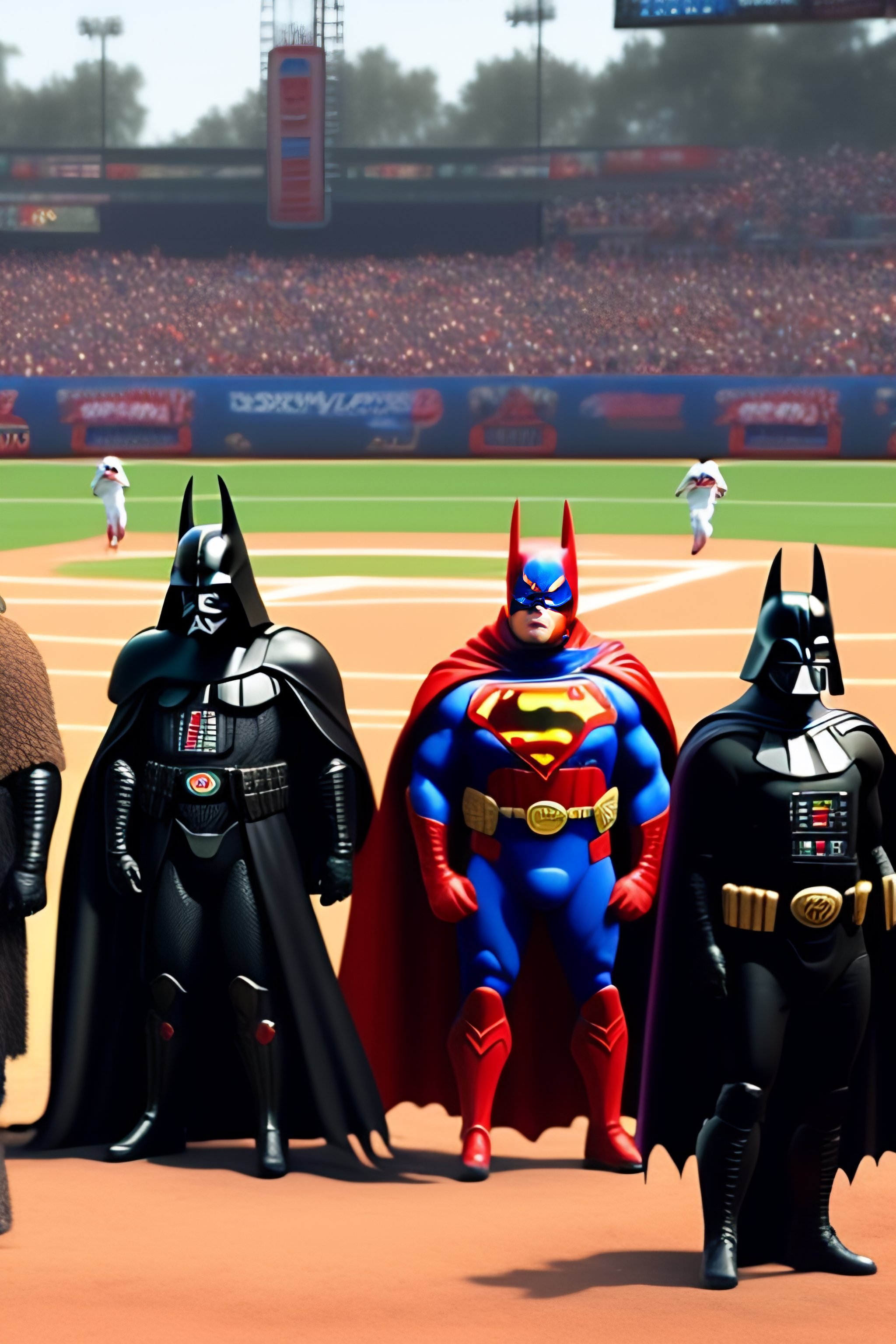 Lexica Darth vader, batman, superman, spiderman and other famous