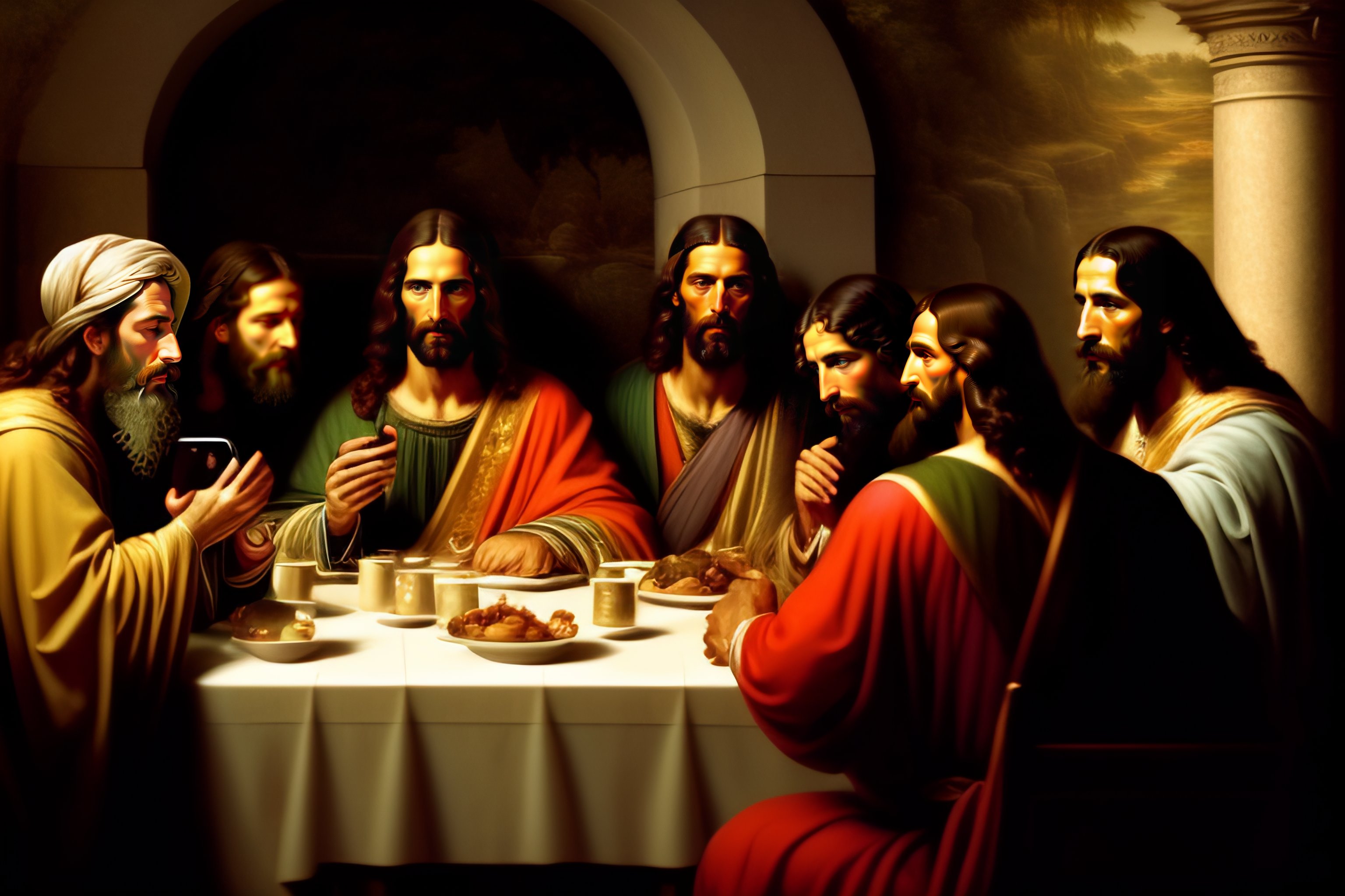 Lexica - Old color photo, year 1, photo of the last supper, jesus ...