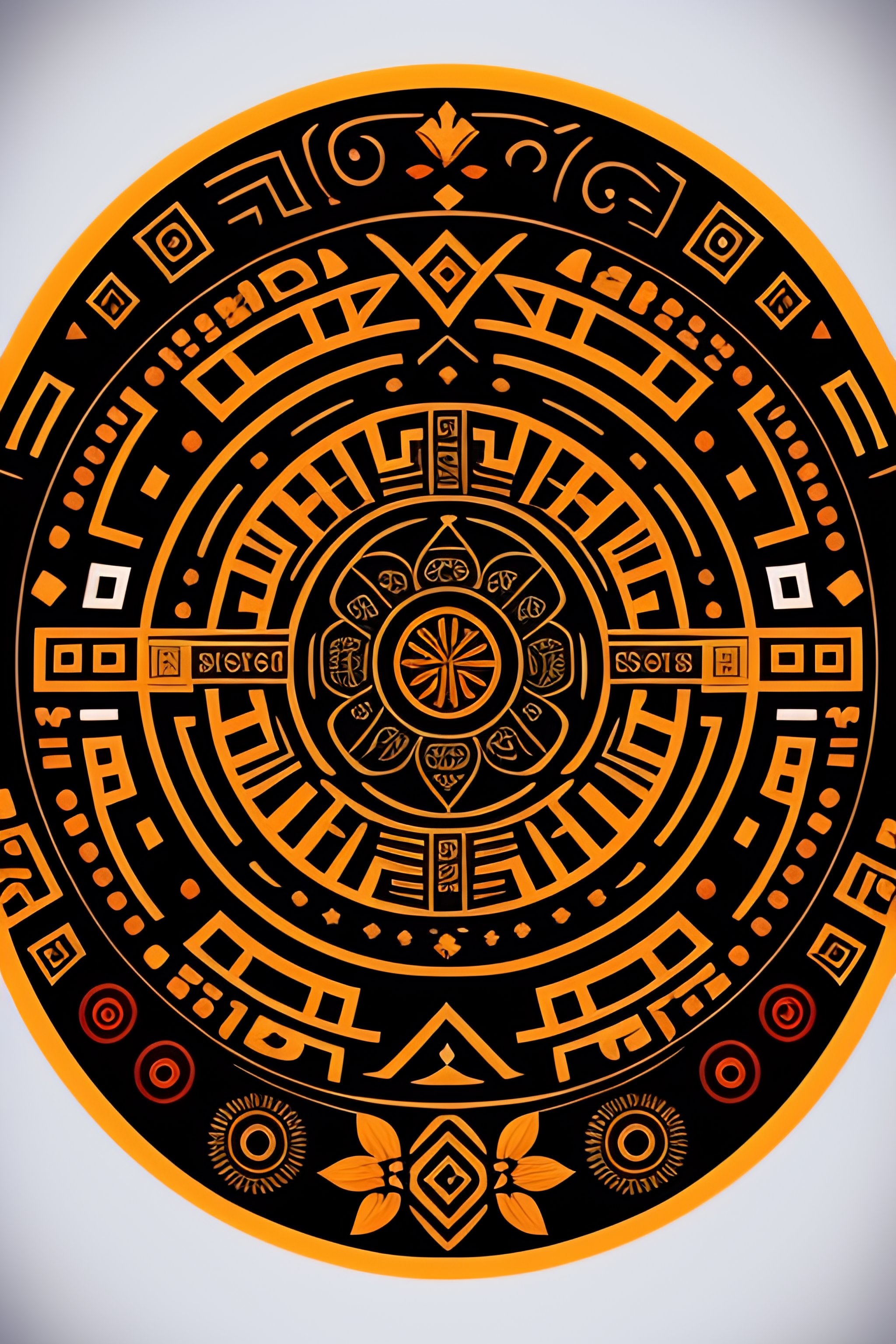 Lexica - A geometric patern of symbols from the aztec calendar
