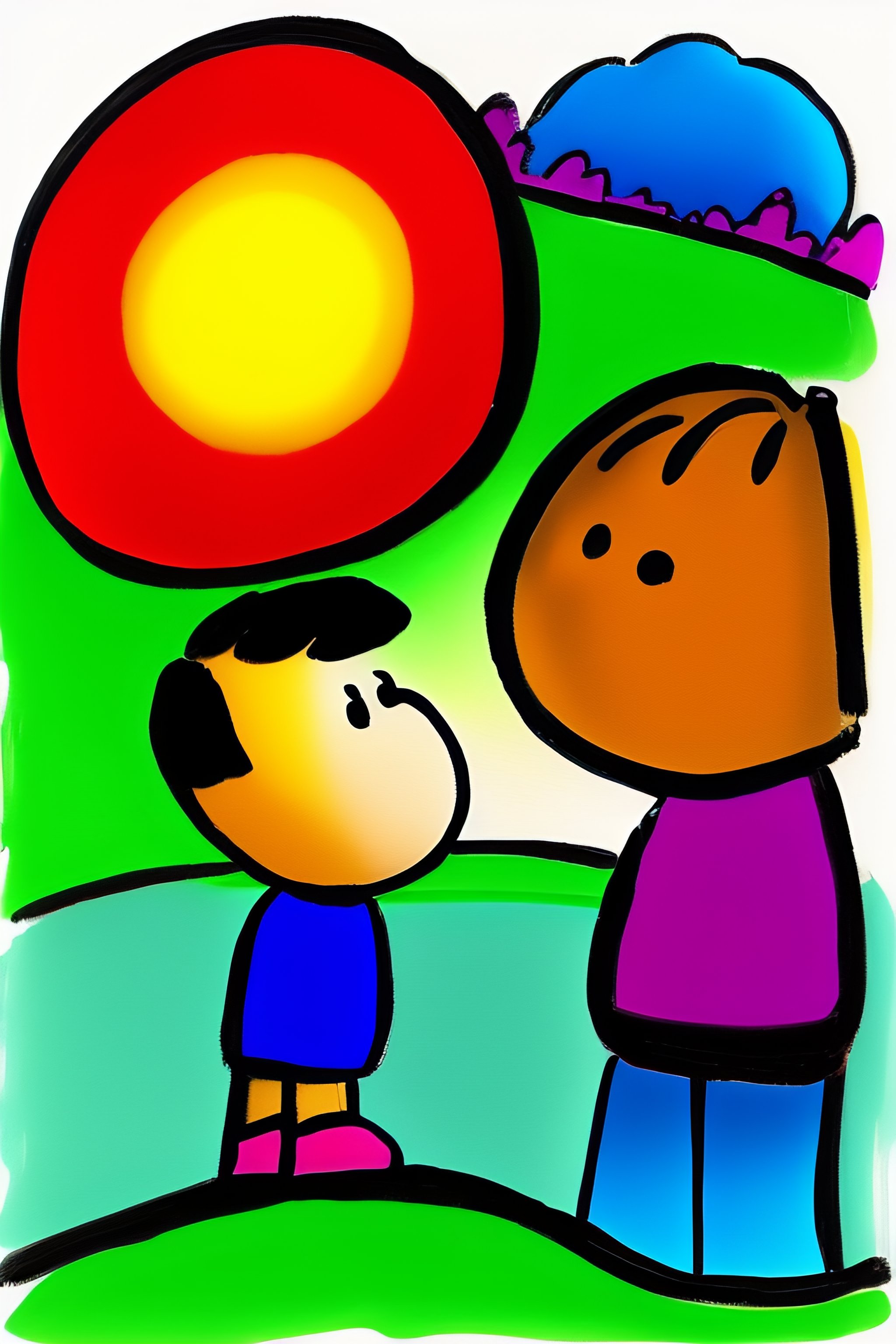 Lexica - Simple cartoon, drawn by child