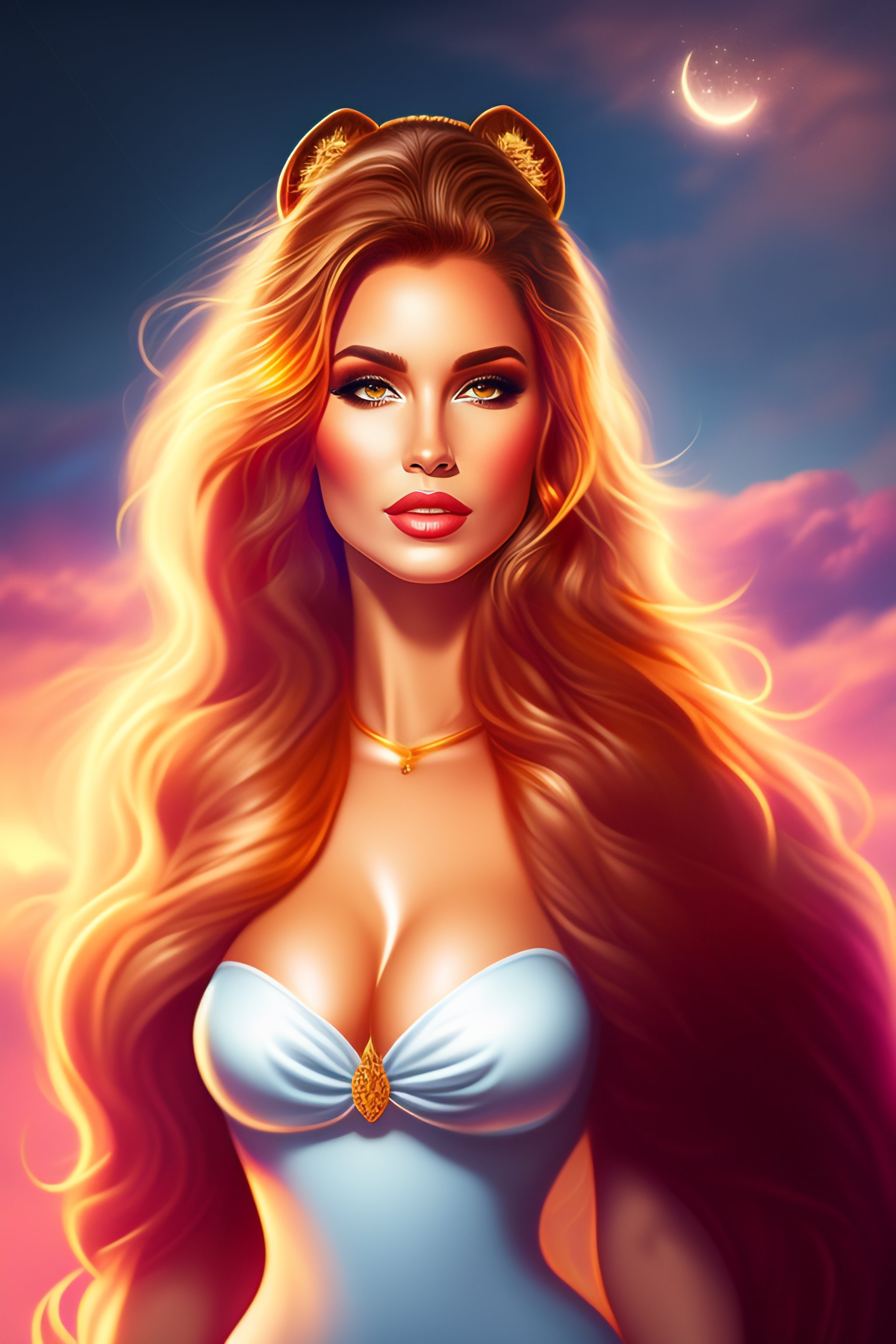 cartoon beautiful woman