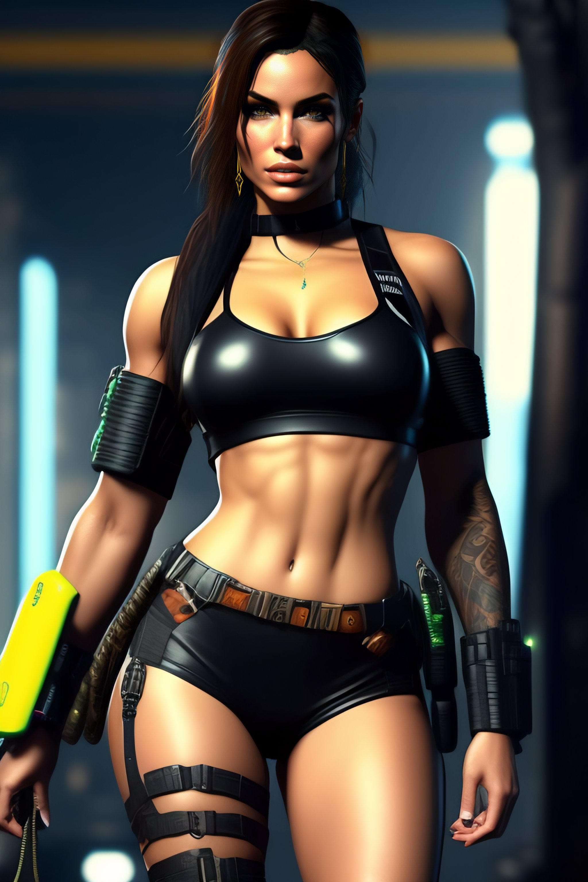 Lara croft cyberpunk фото 9