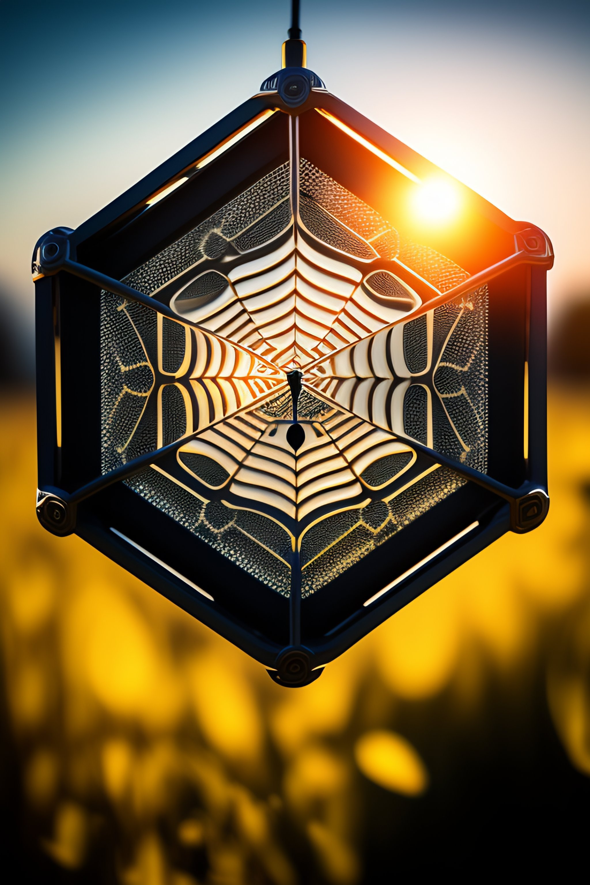 Lexica - Computer rendering of spider web intricately woven under the ...