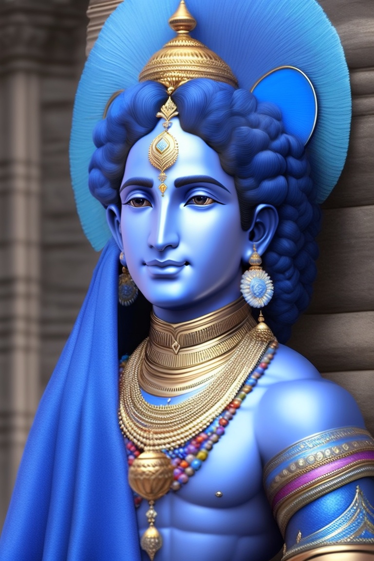 Lexica Lord Krishna is the incarnation of Lord Vishnu and his blue colour is emblematic of