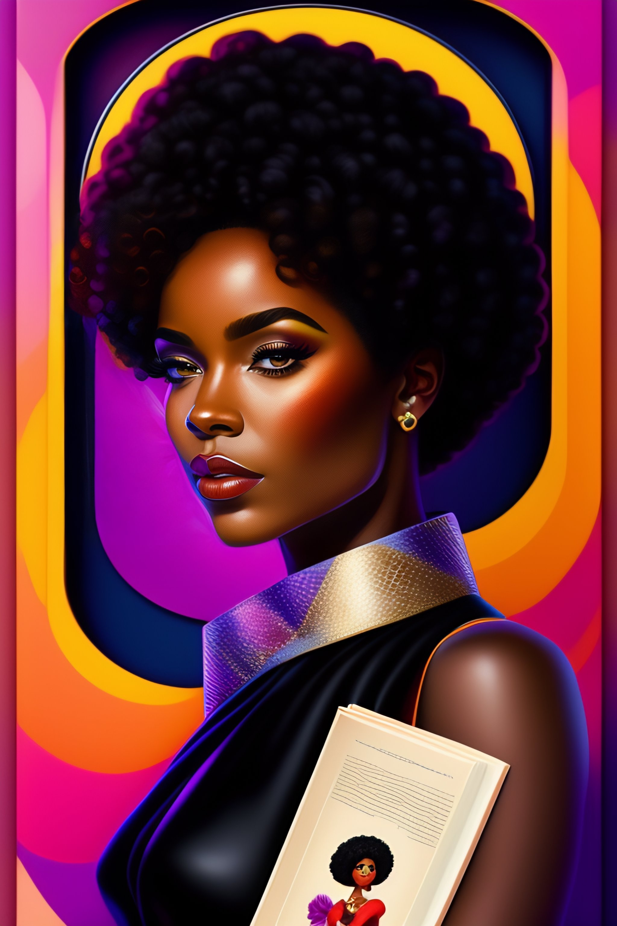 black women afro art