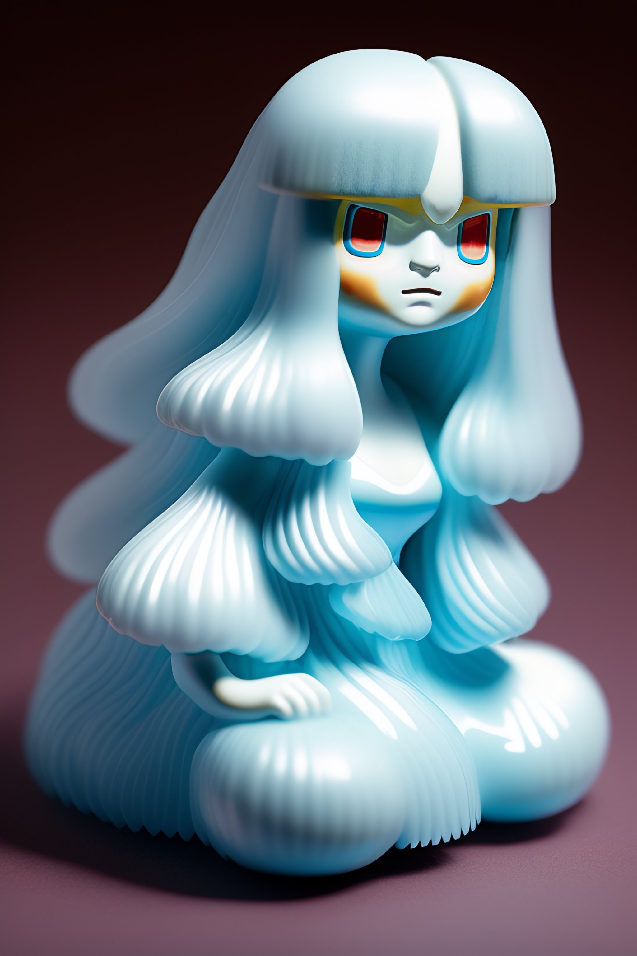 Lexica - A creepy ragdoll ghost type, ken sugimori, pokemon
