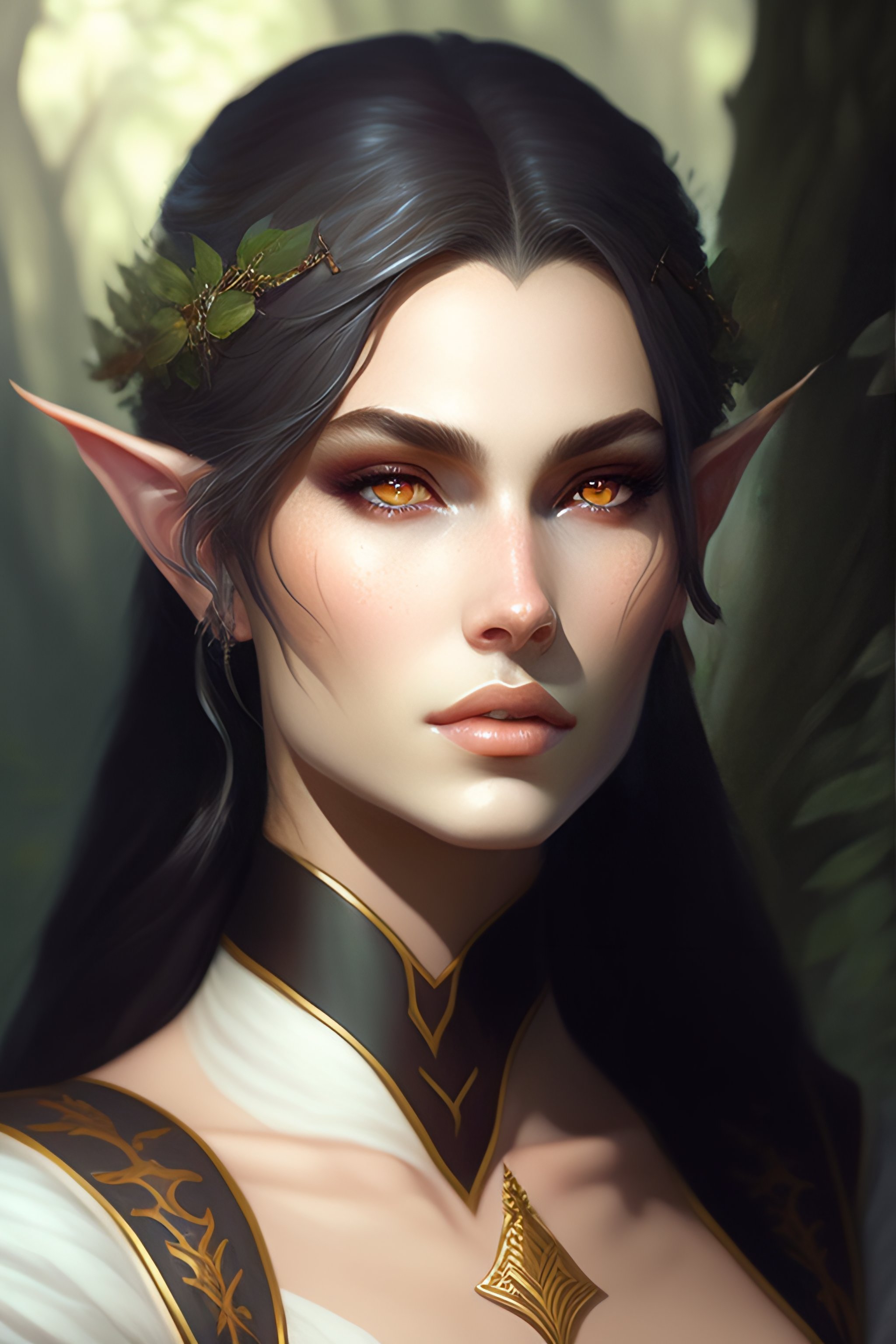 Lexica - Dungeons and dragons forest elf chieric character closeup ...