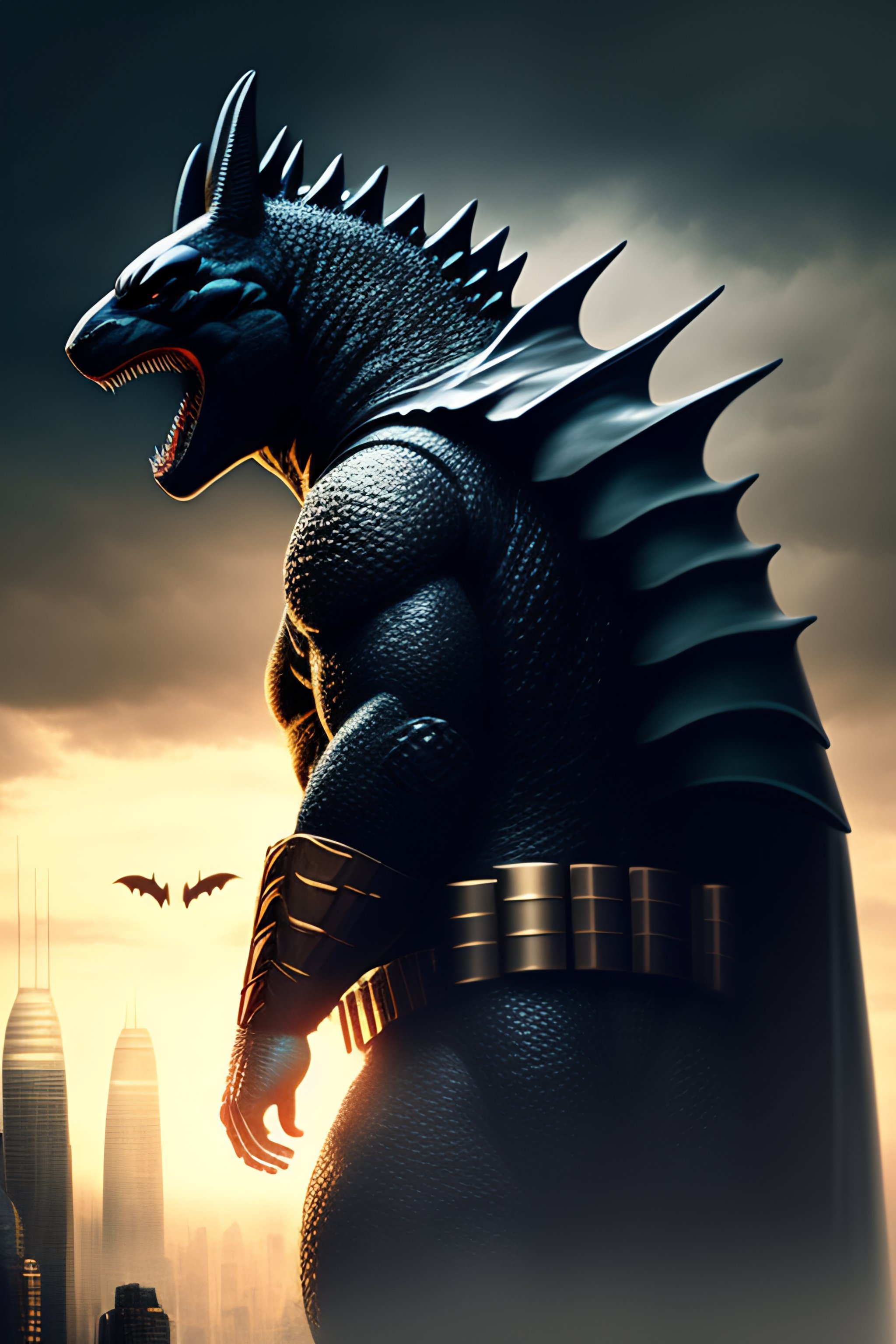 Lexica Godzilla Mixed With Batman