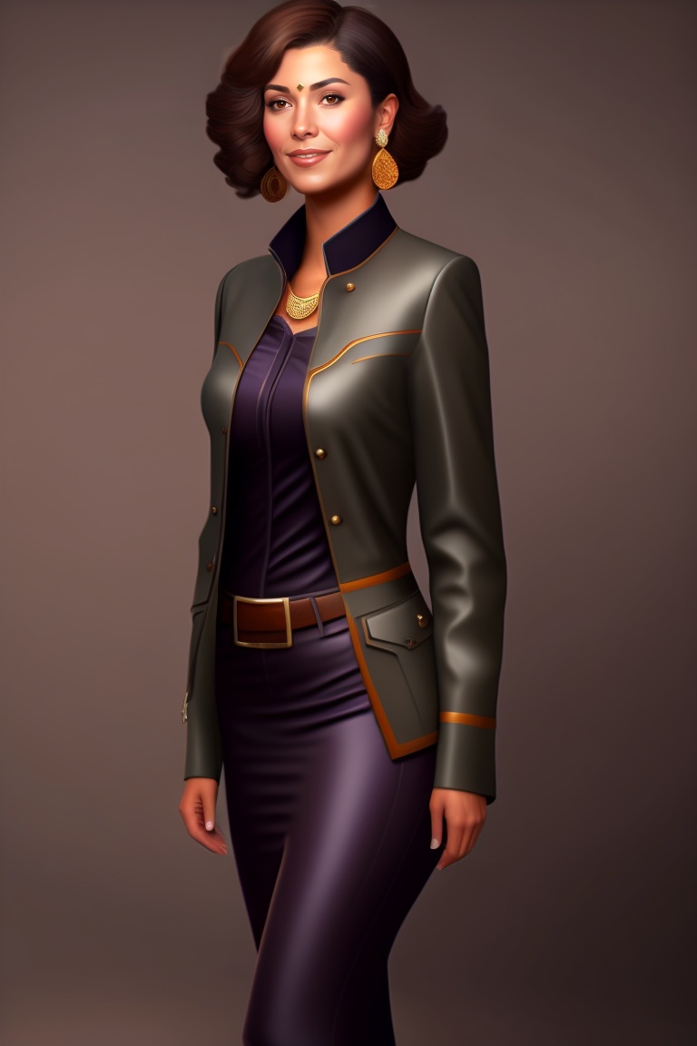 Lexica A realistic full body portrait of a women, age 35, moroccan ancestry, short of statue