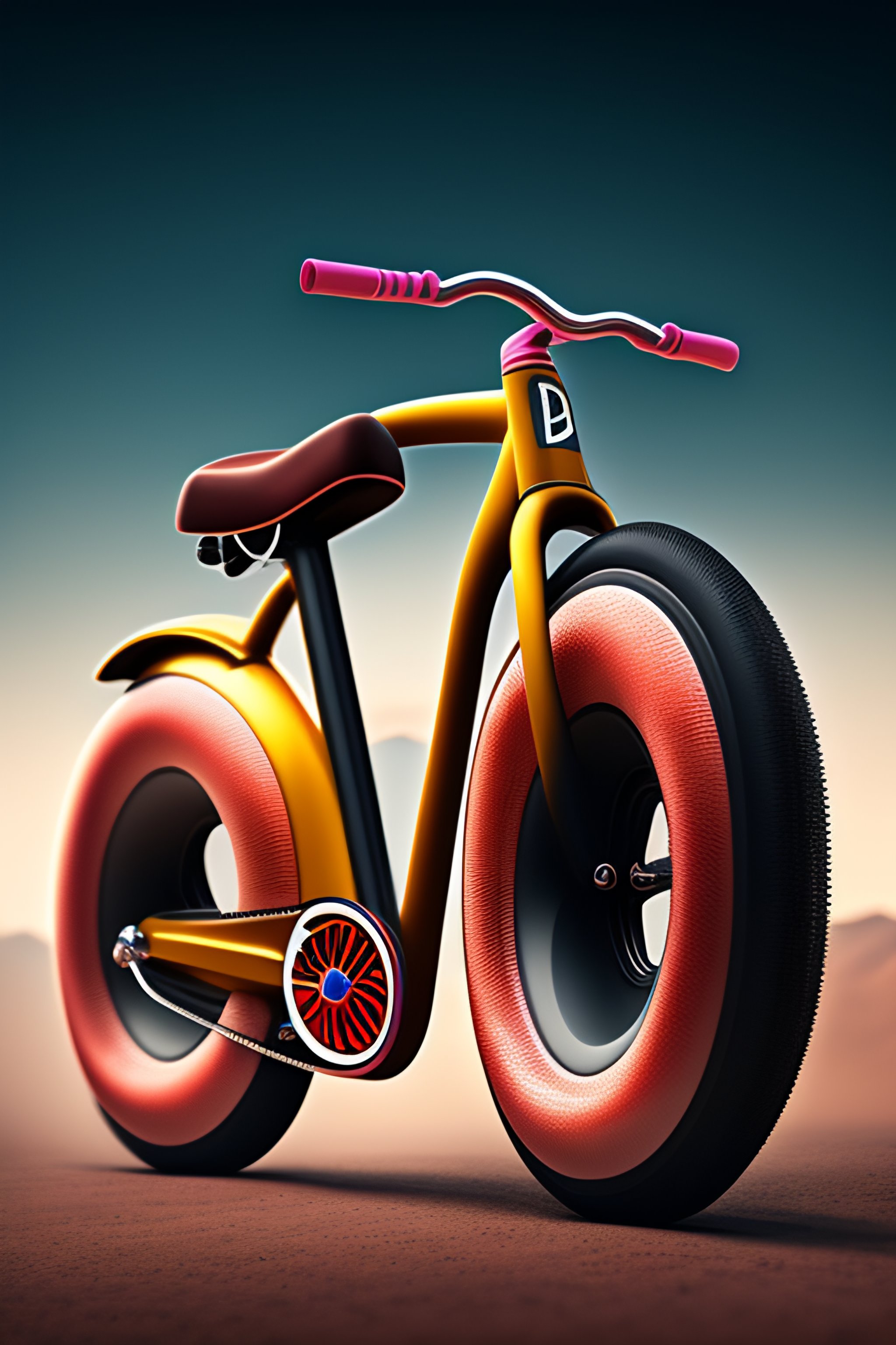 Lexica A nice bike with donuts wheels