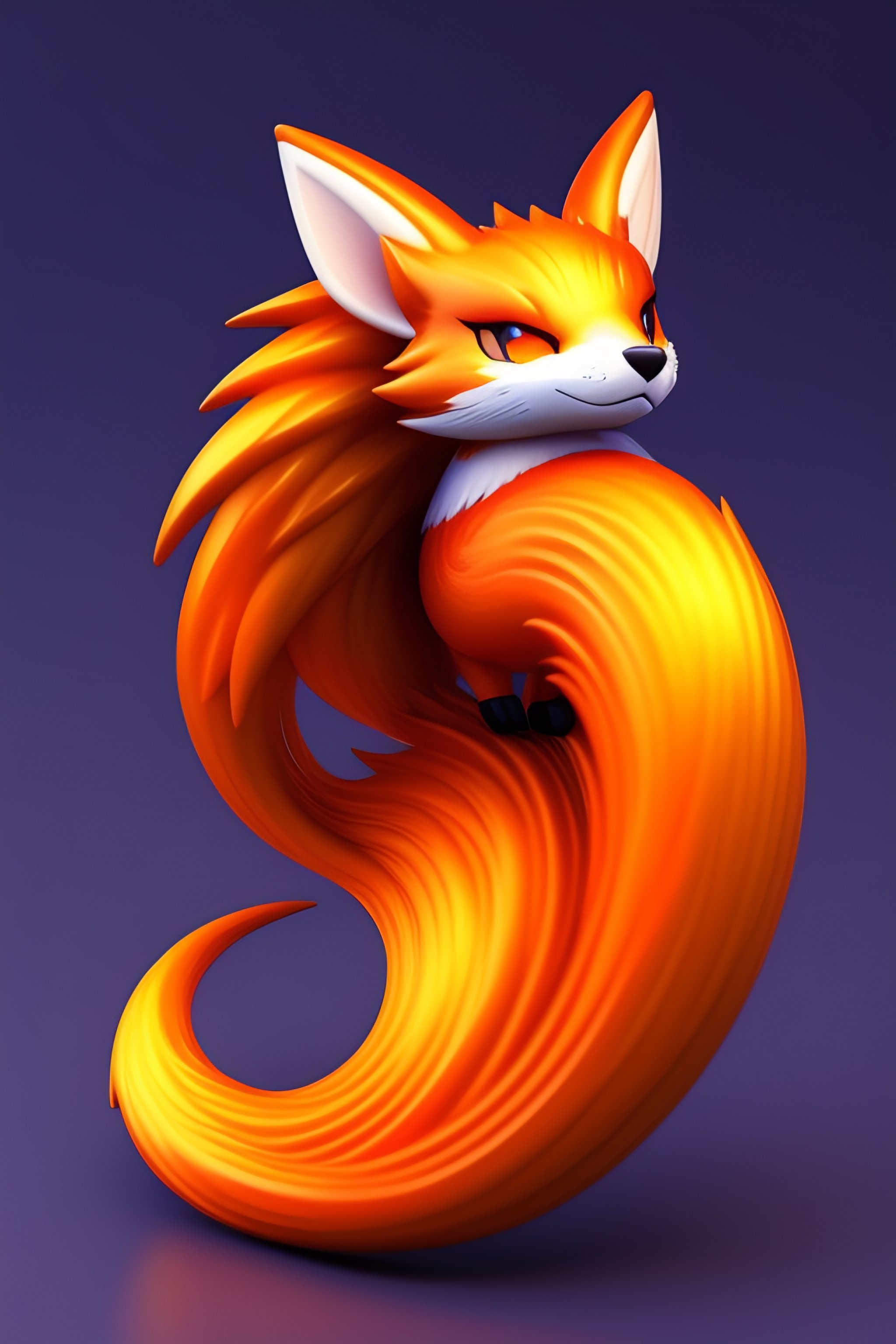 Lexica - Nine-tailed fox in the style of a pokemon