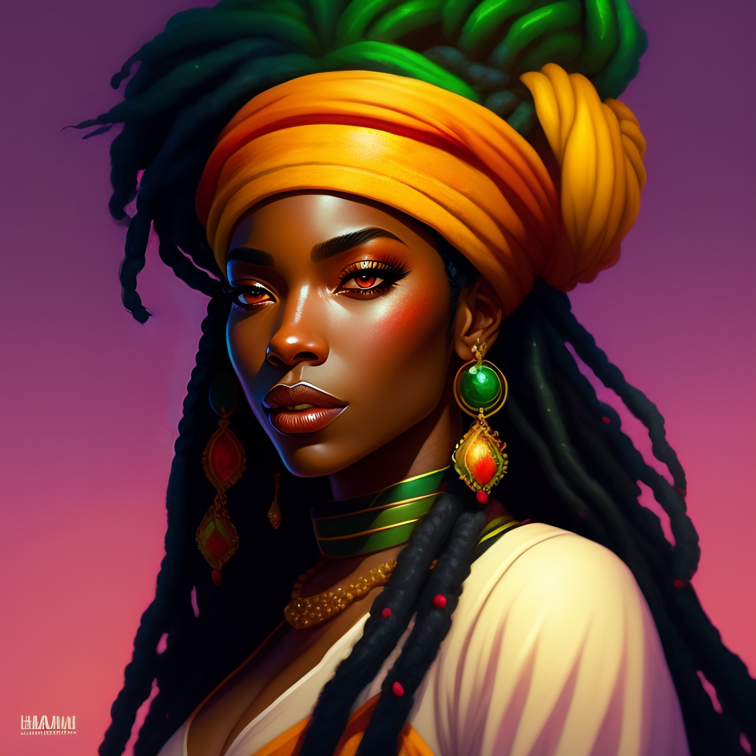 Lexica - Dreadlocked dark rasta woman, depicting ugliness in beauty, in ...