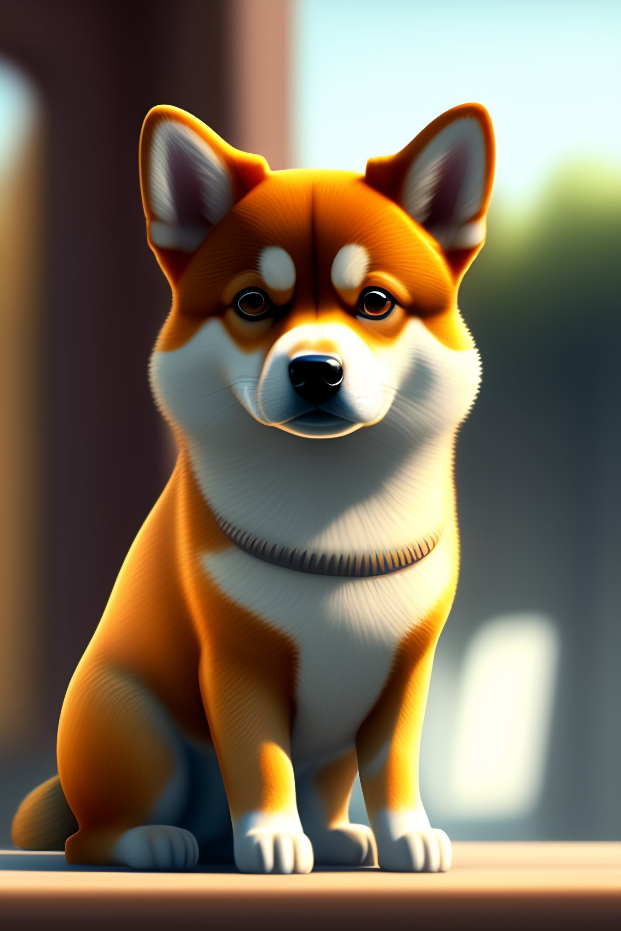 Lexica - Dog shiba inu Pixar style