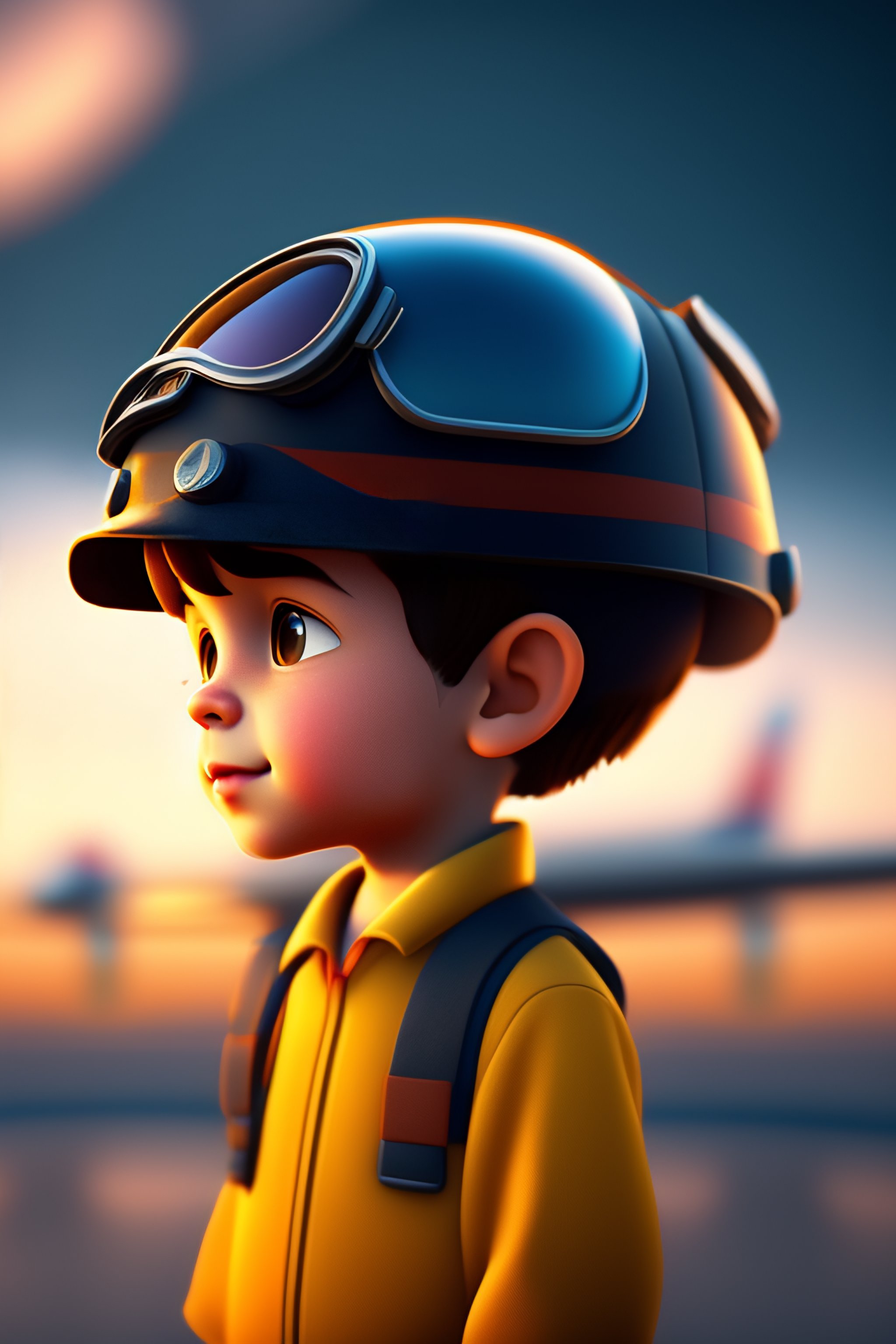 Lexica - Boy Aeroplane pilot, pixar style, 3d style, disney style, 8k ...