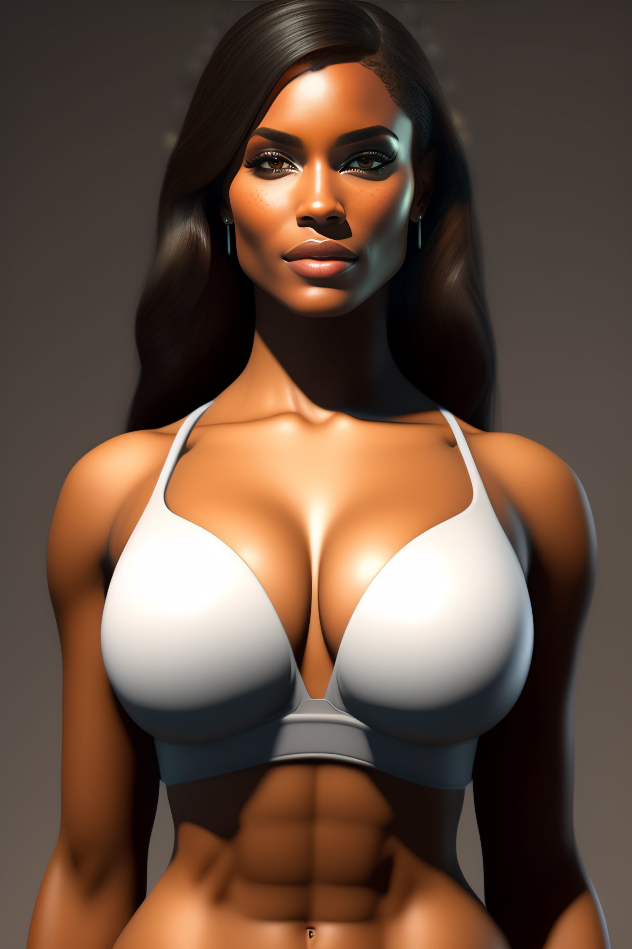 Lexica Frontal Full figure zoomed out photorealistic woman