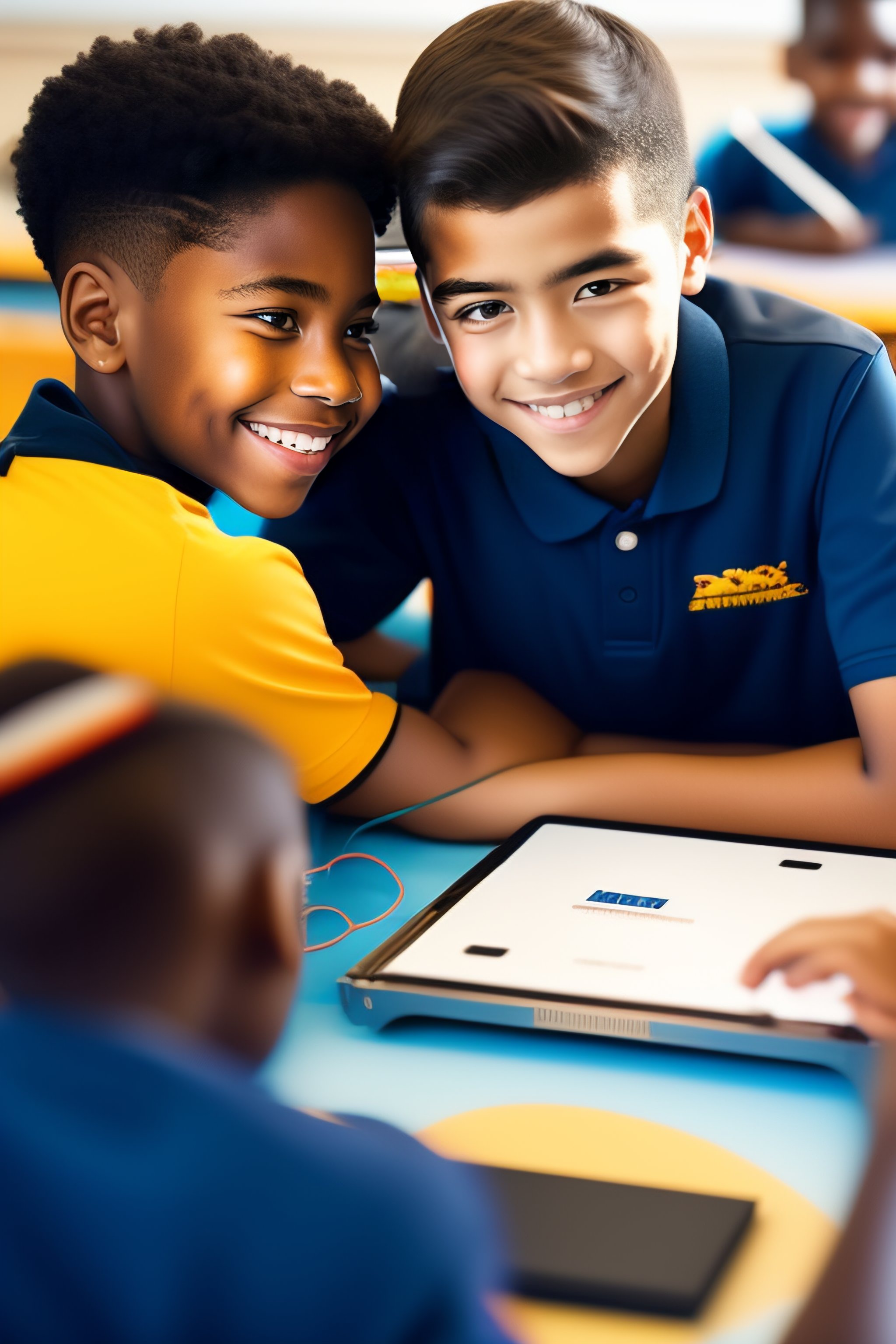 lexica-students-in-school-working-on-a-laptop-project-together-smiling