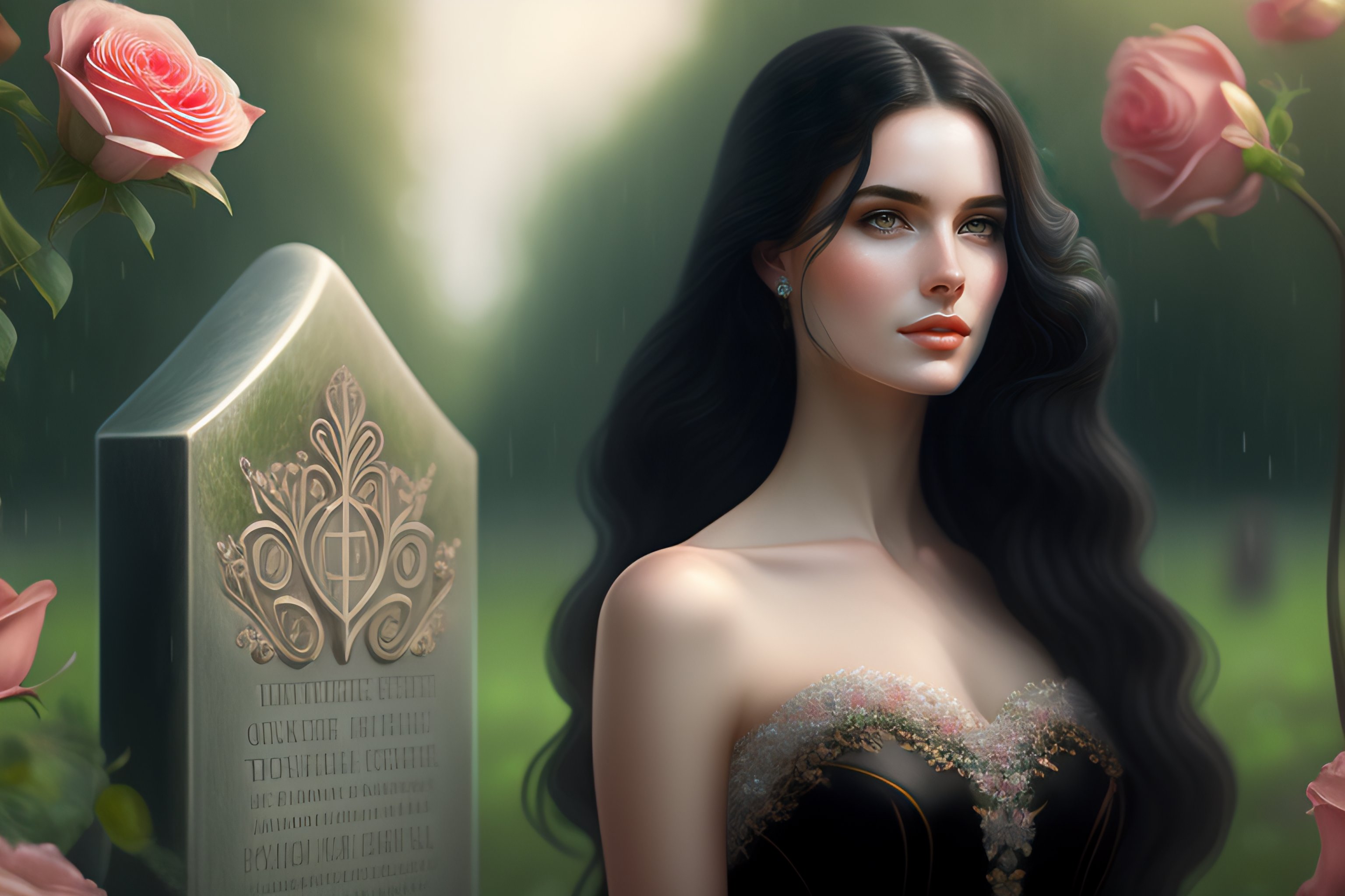 Lexica - Beautiful detailed portrait of a young elegant woman with long ...
