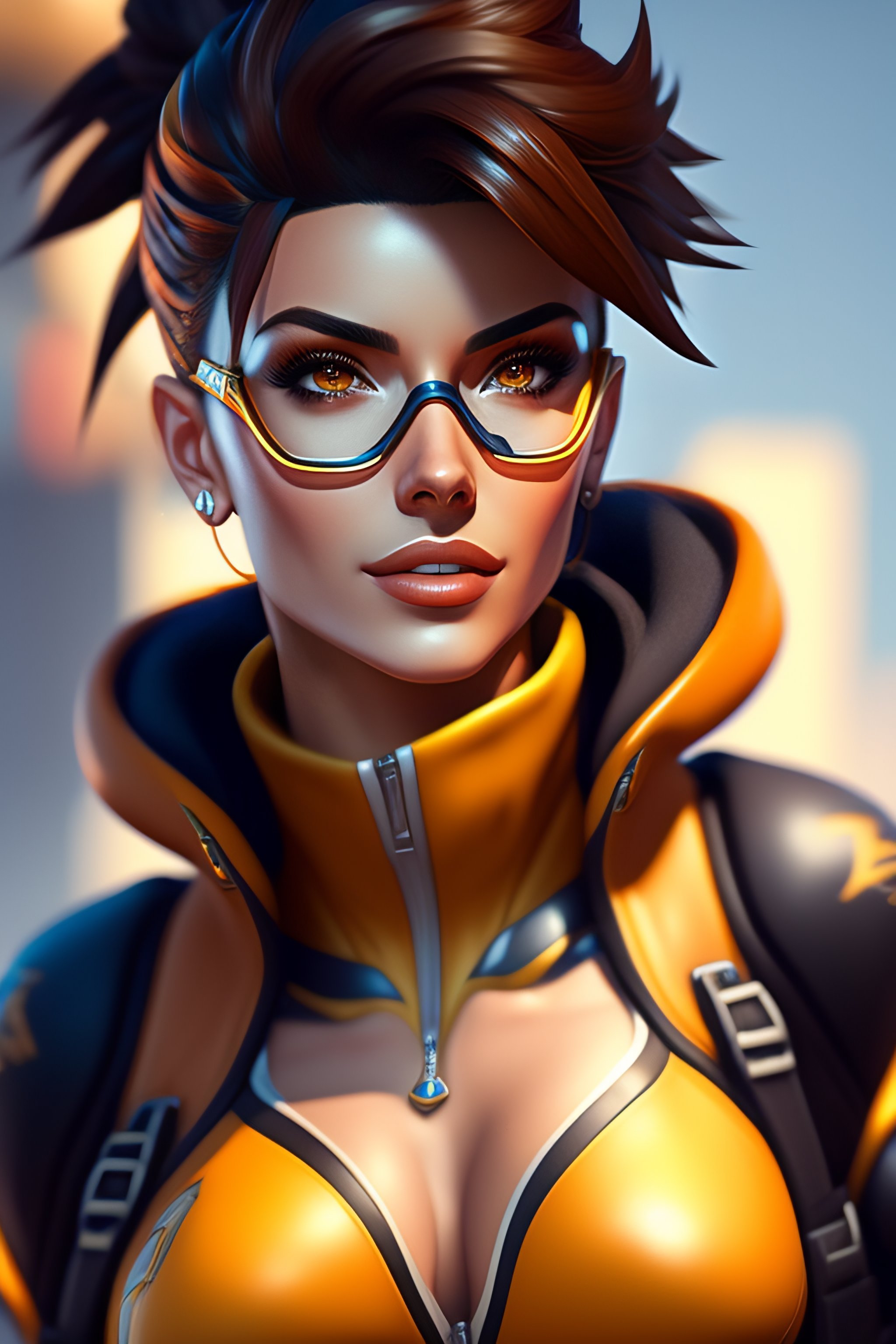 Lexica - Tracer from overwatch, highly detailed, otrn clothes