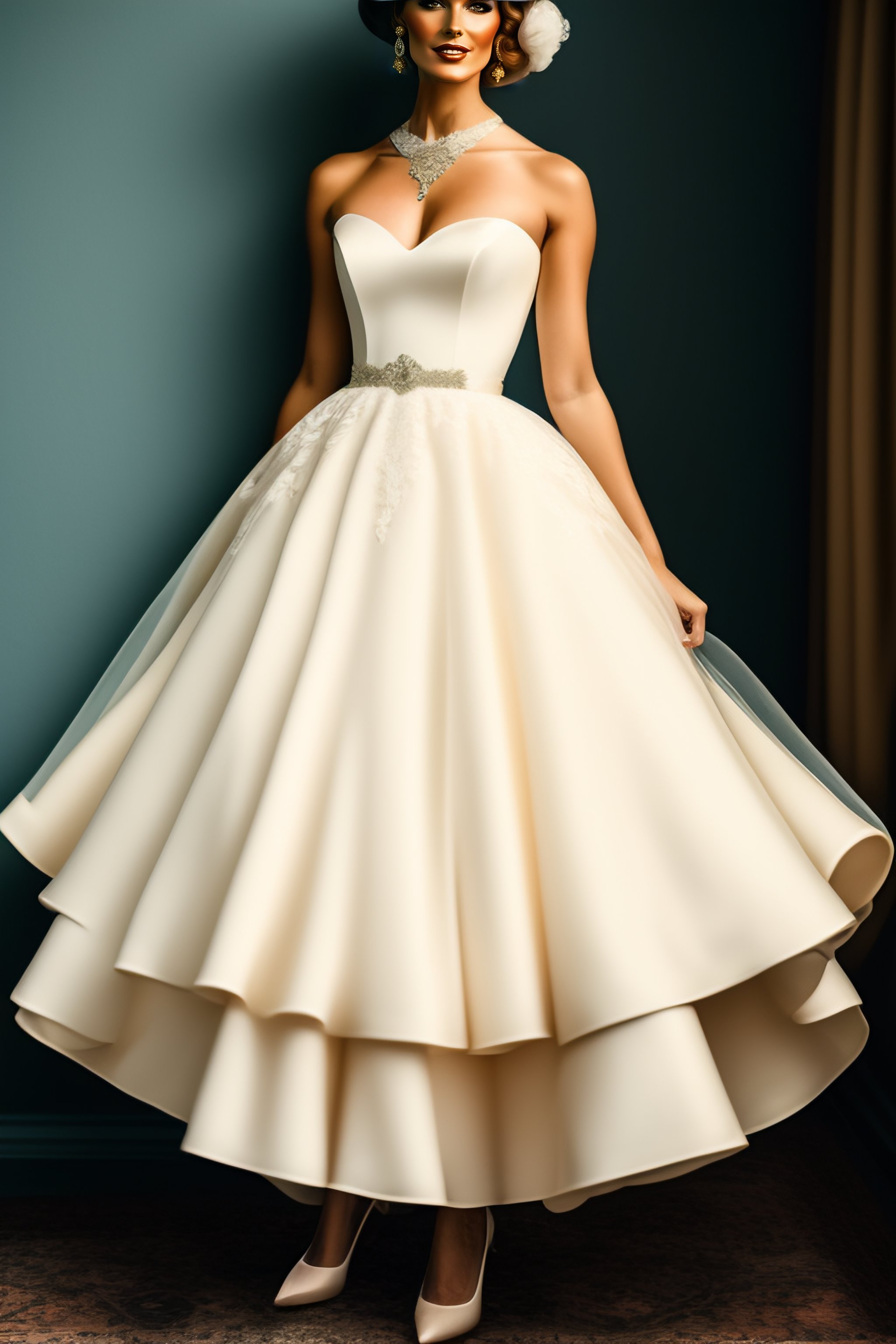 Lexica - Vintage wedding dress 60s