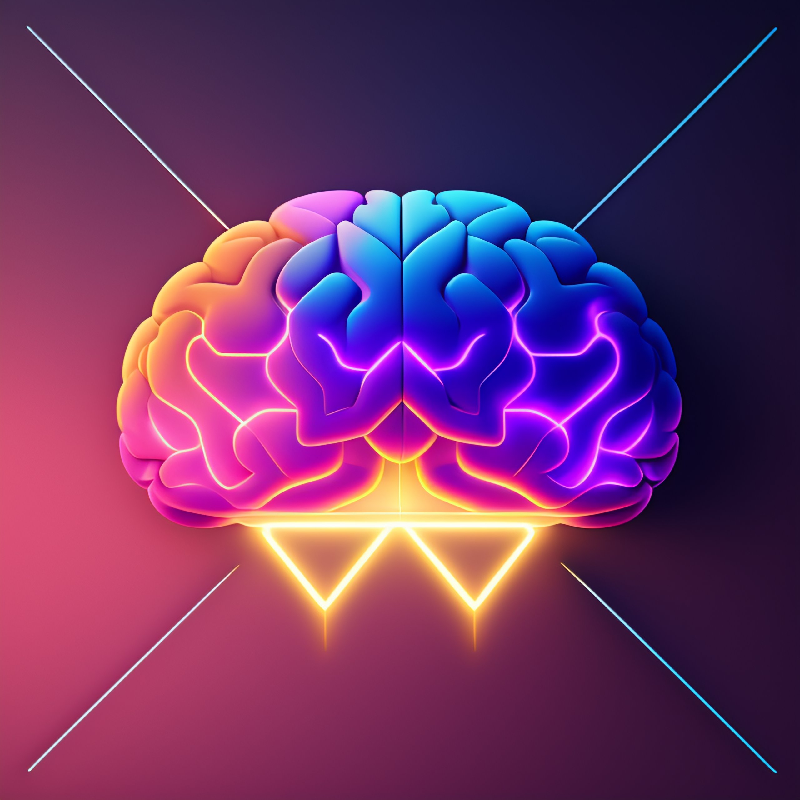 Lexica - Brain lightning, block chain, minimalistic, 2 d design, retro, fb  logo, youtube logo, company logo, 2 d rendered, symmetry