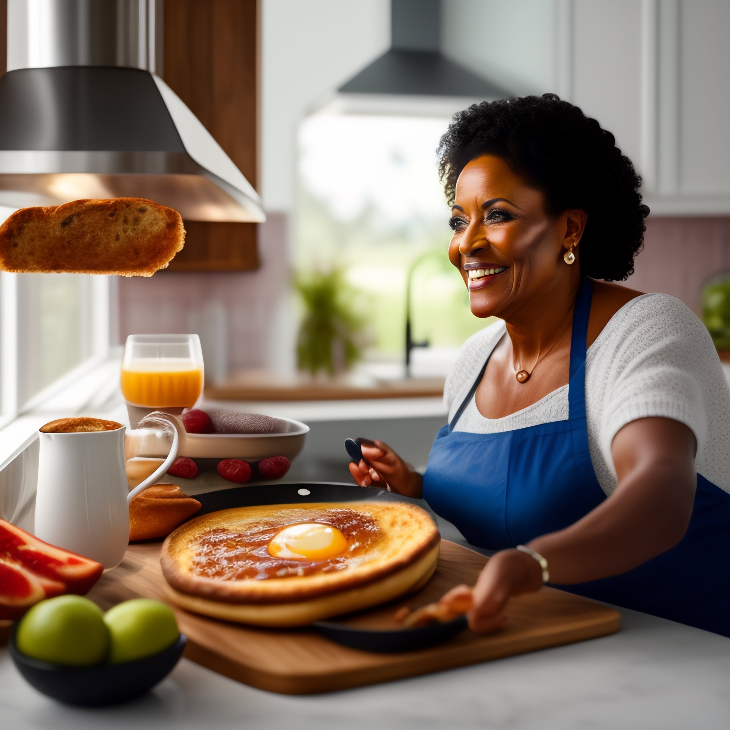 Lexica - Your mum making breakfast, realistic 100%