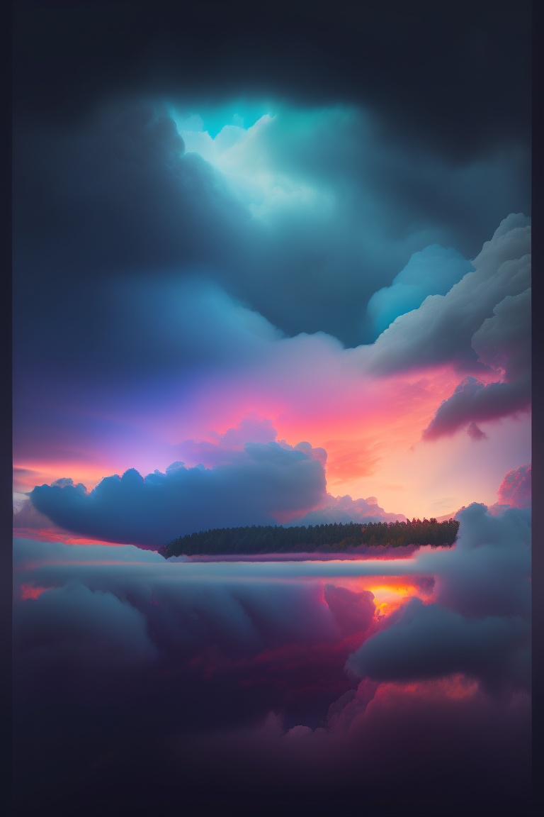 Lexica Illustration of realistic clouds, epic scene, high exposure, highly detailed
