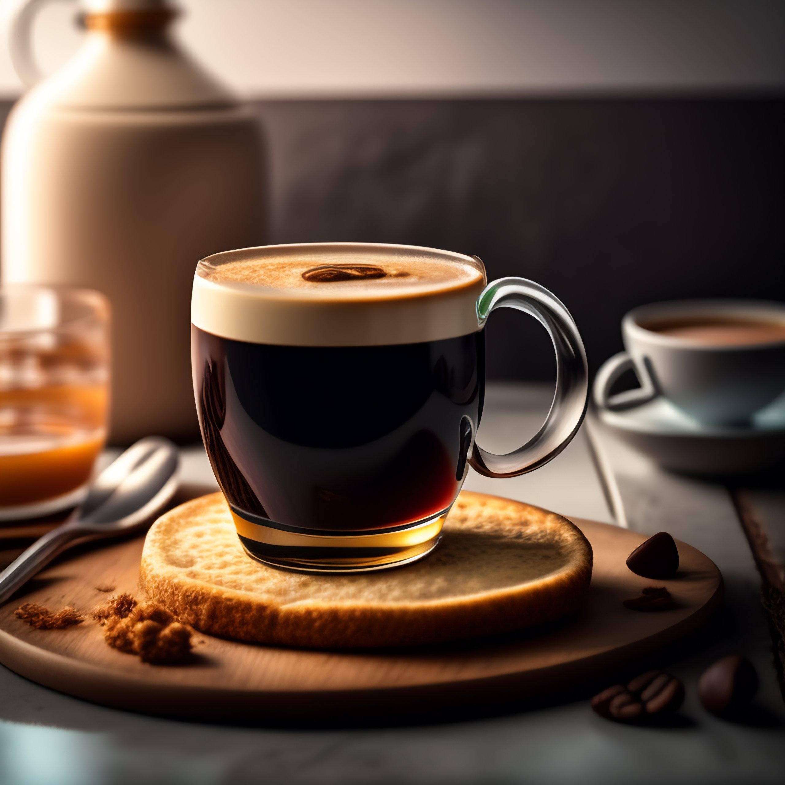 Lexica - Morning coffee, lifestyle photoshoot, realistic food shot