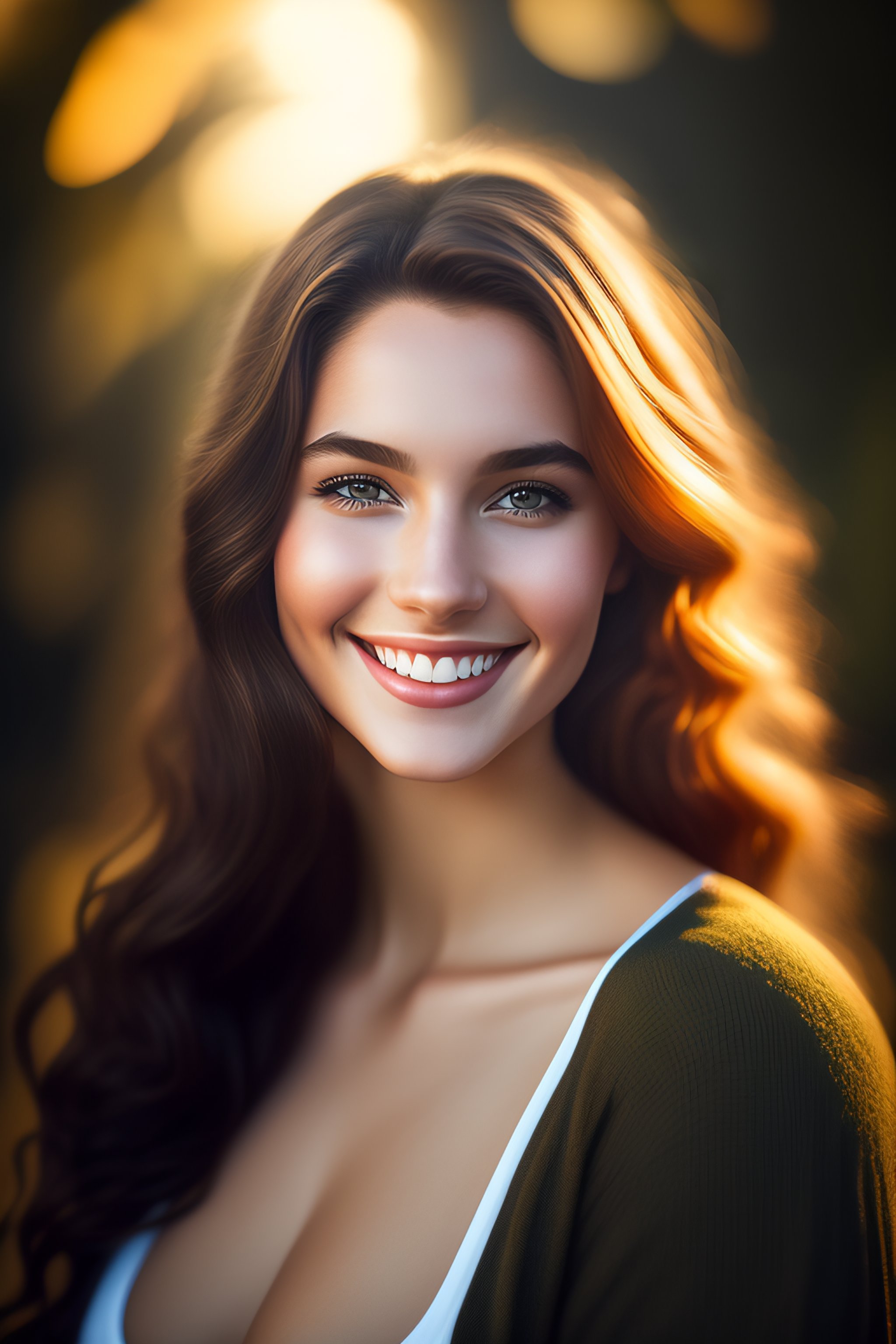 Lexica Portrait of a uniquely pretty 20 year old girl, beautiful