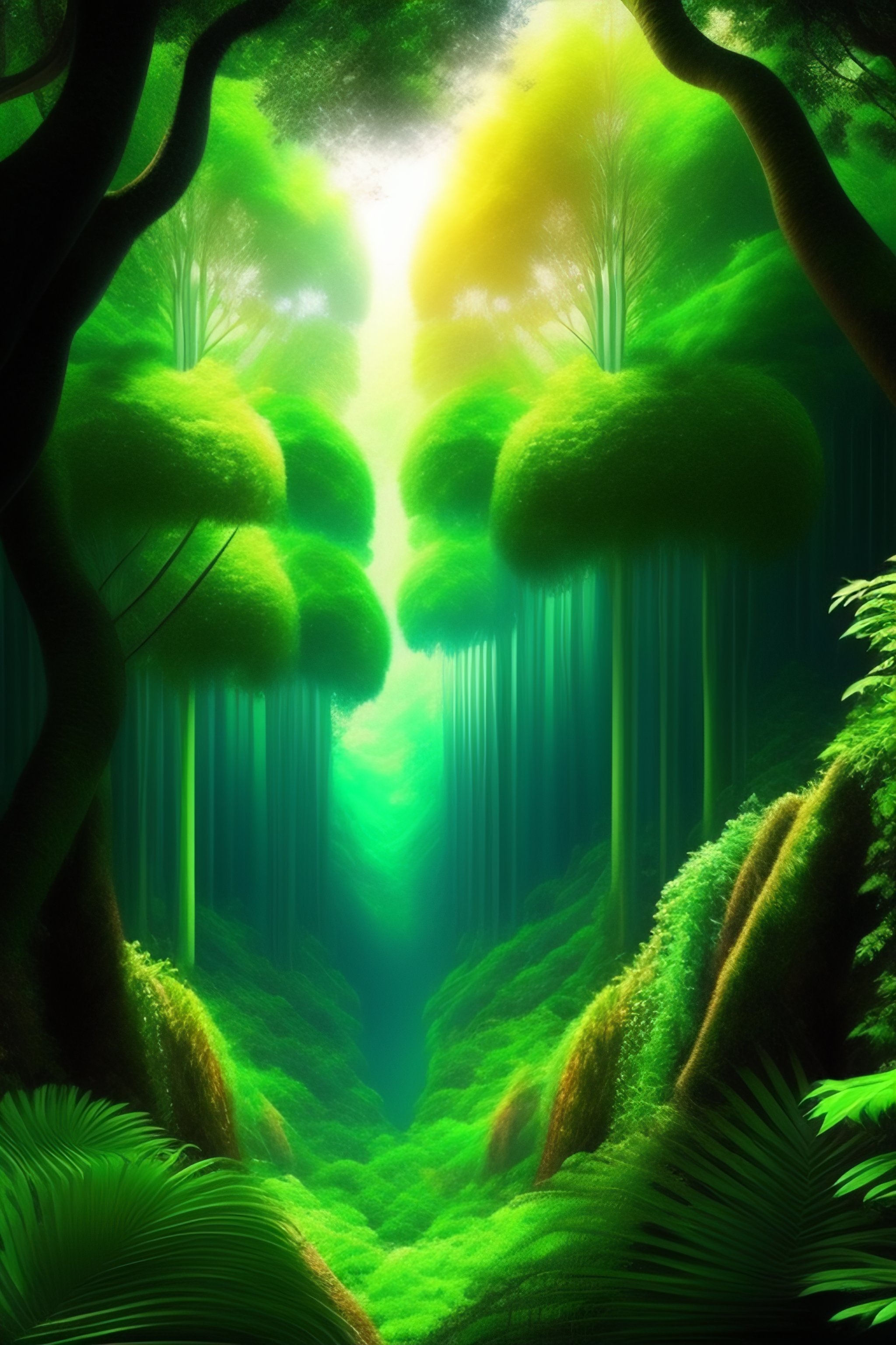 Lexica Can you give me 3d art under the words Verdant This means