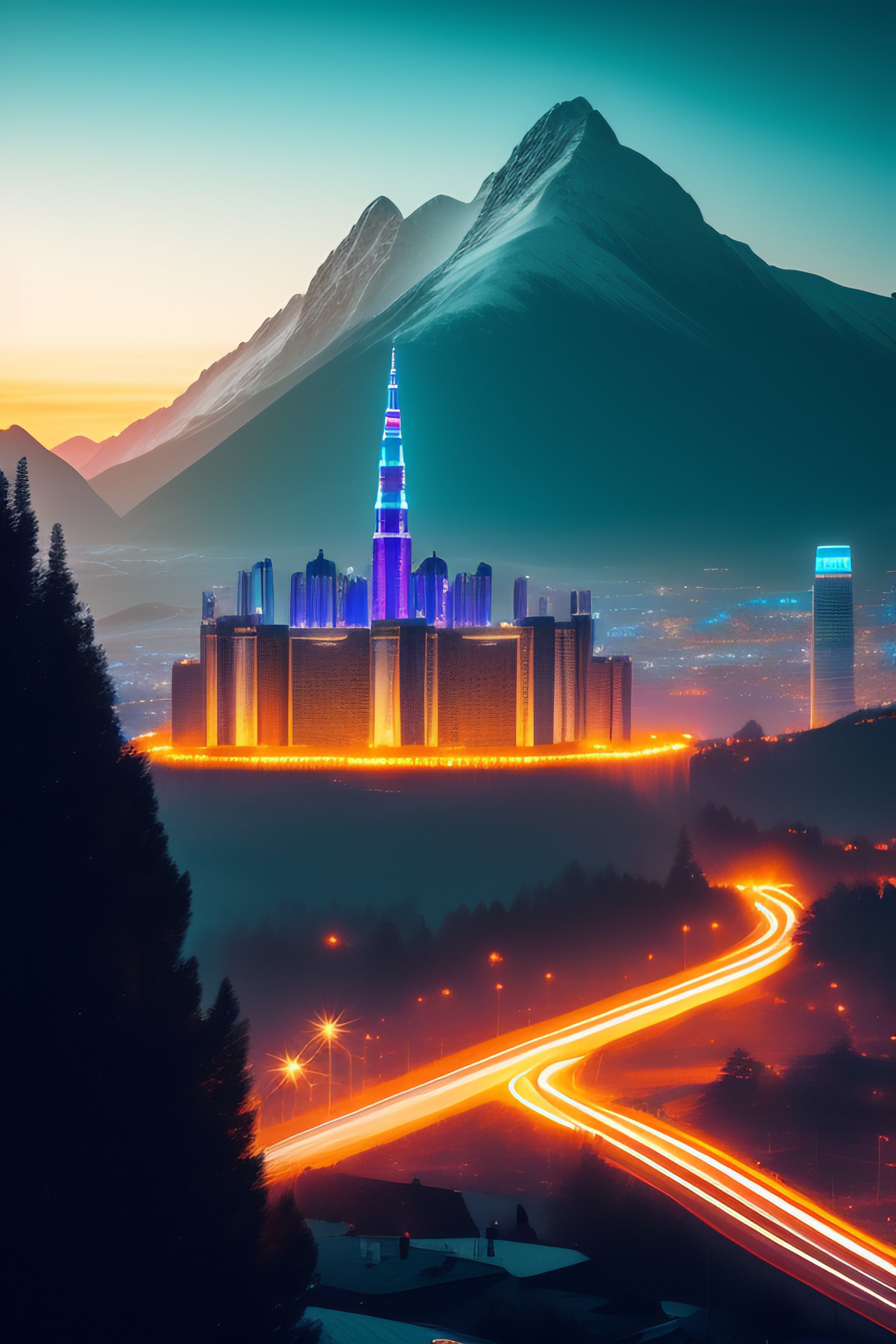 Lexica - The city was a giant metropolis, filled with towering ...