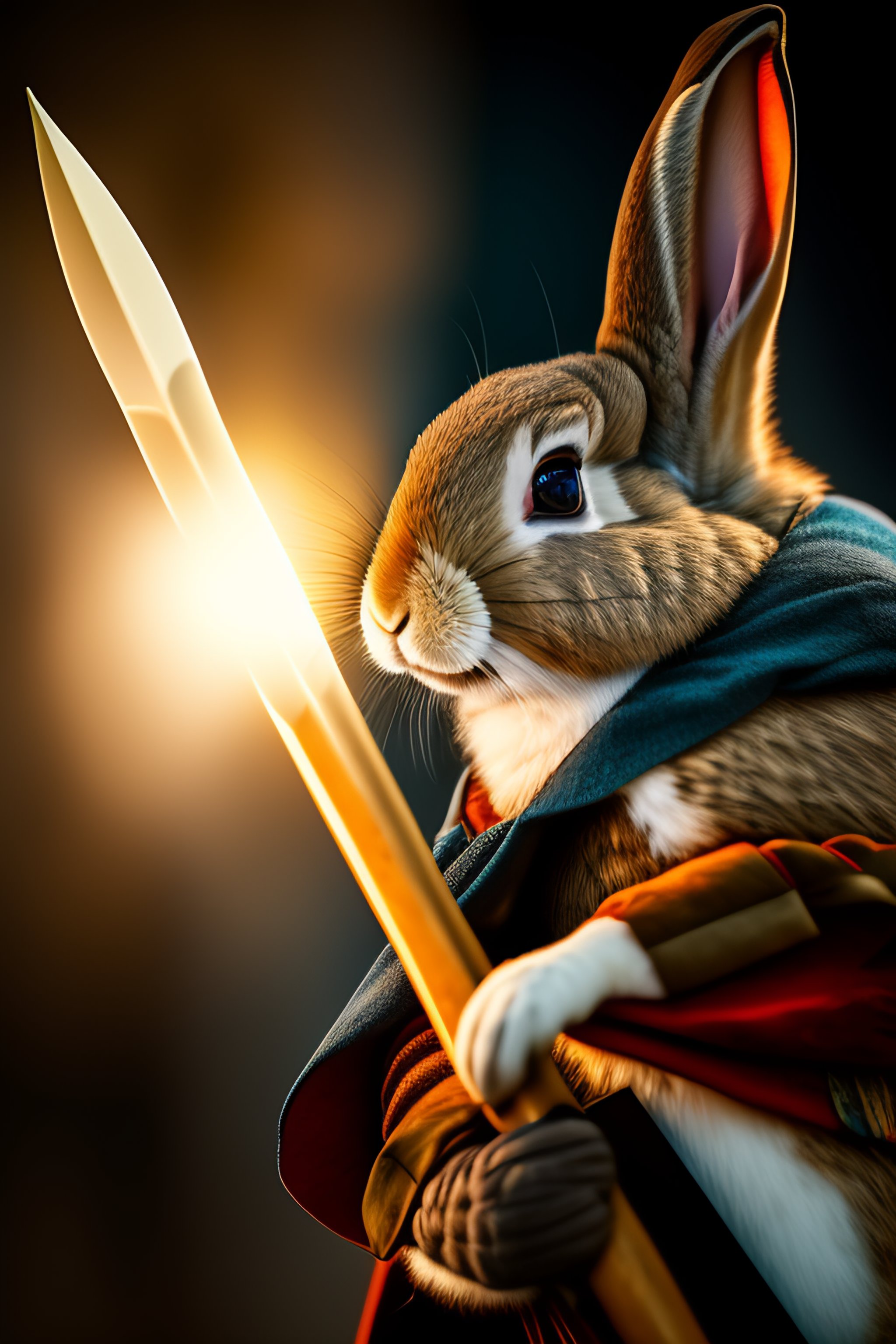 Lexica - (((the rabbit Robin hood shoots an arrow))) cinematic portrait ...