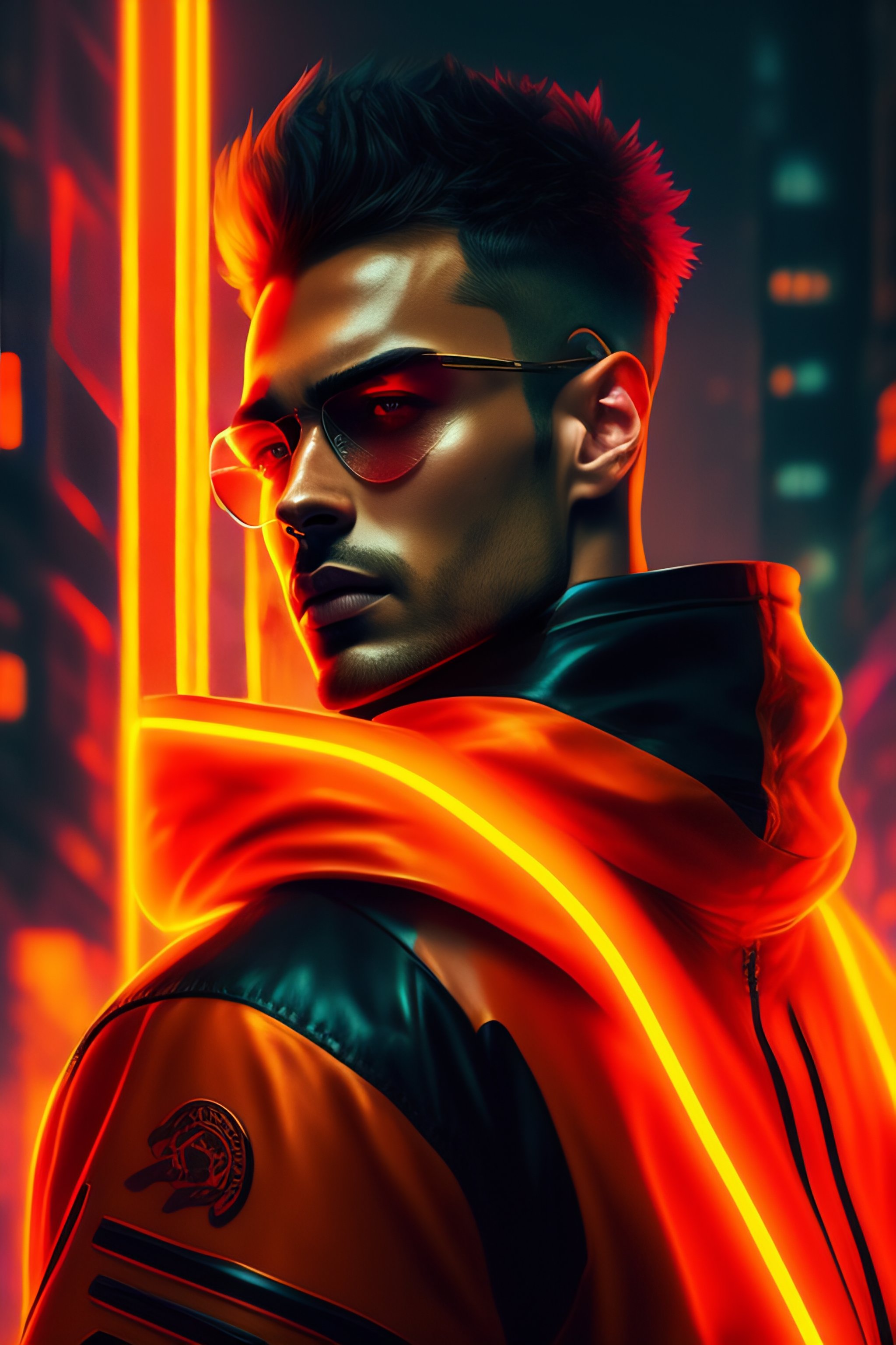 Lexica - Theo james as cyclops, cyberpunk futuristic neon, by ismail ...