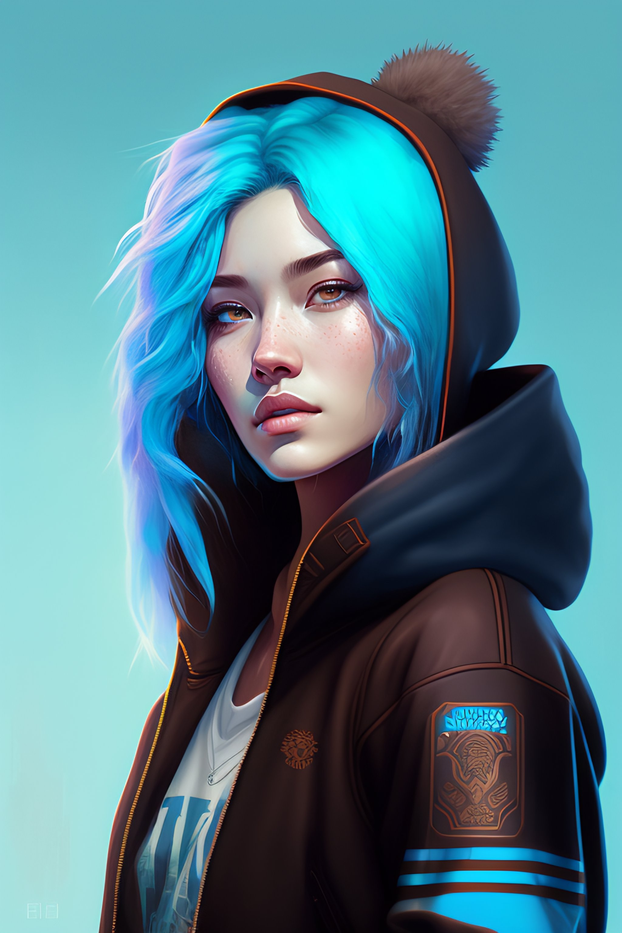 Lexica - Highly detailed portrait of a sewer punk woman, tartan hoody ...