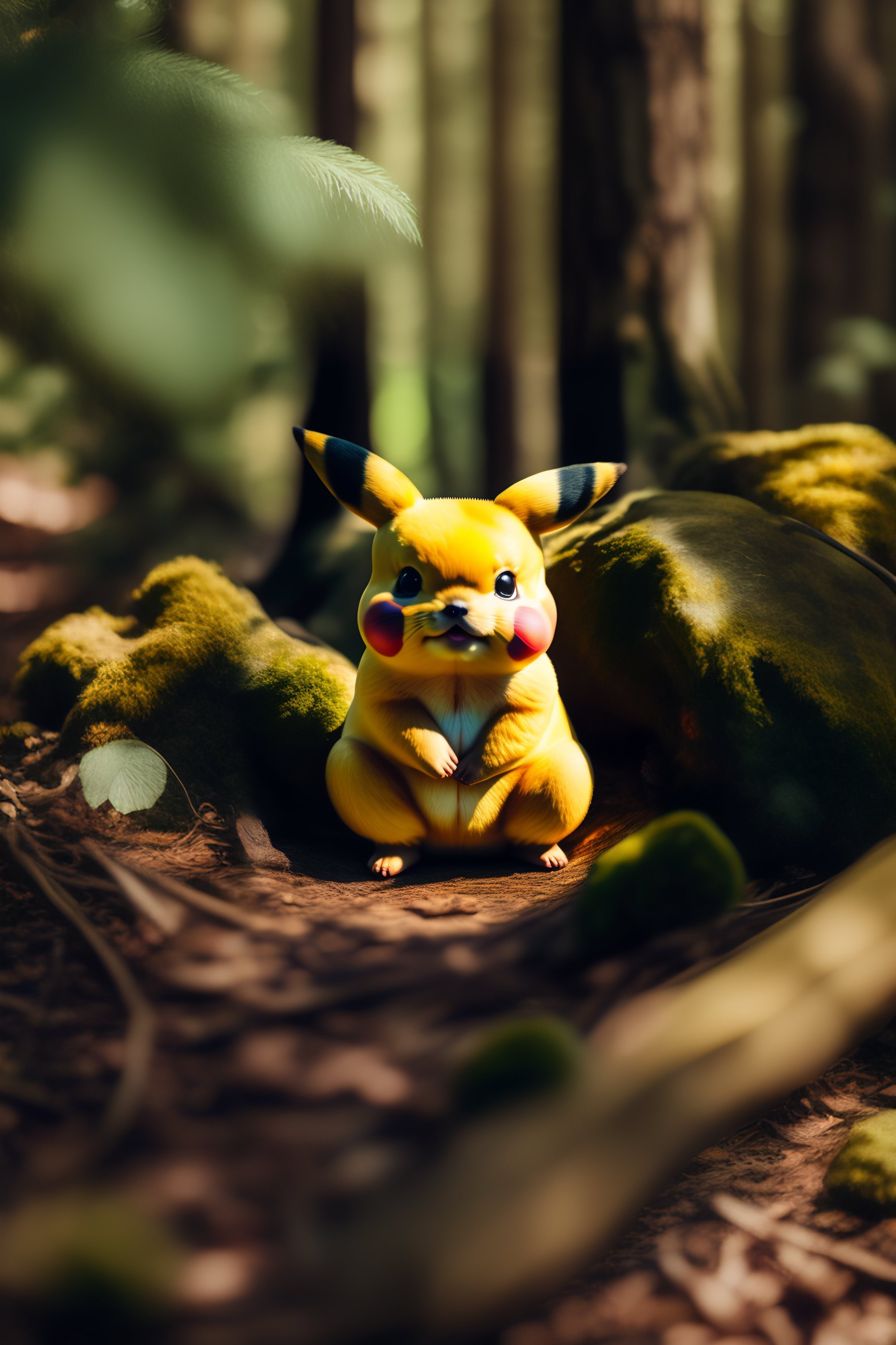 Lexica - Hyper Realistic Pikachu Baby Left In The Woods,weird 