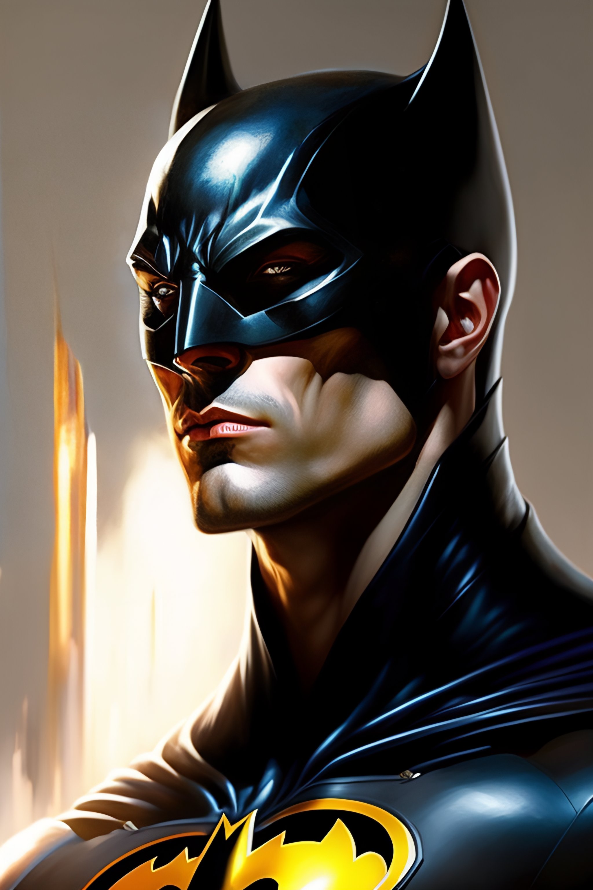 Lexica - Portrait of a super thin muscular batman, epic, tragic ...