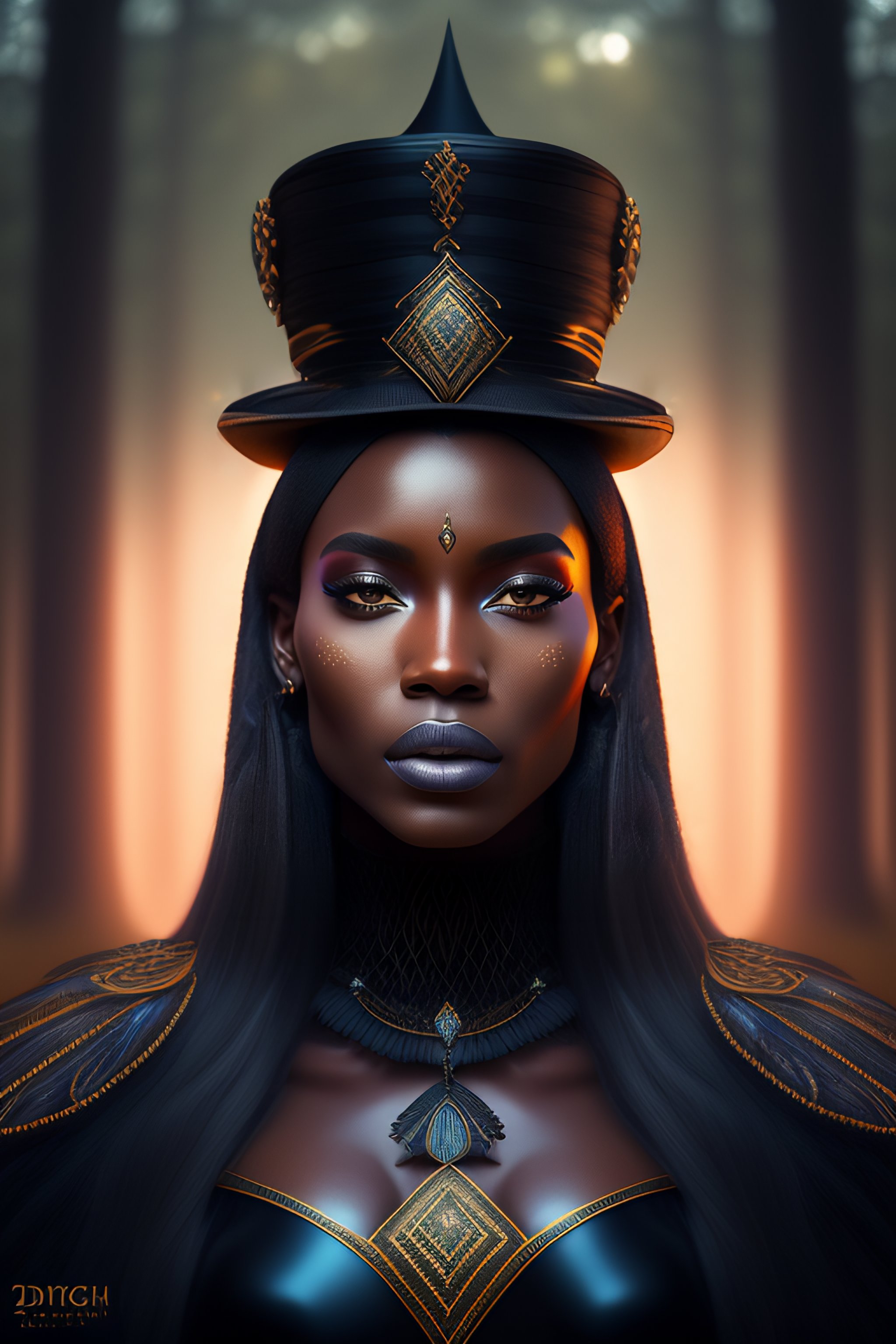 Lexica - Digital art of a gorgeous dark witchdoctor, South African, the ...